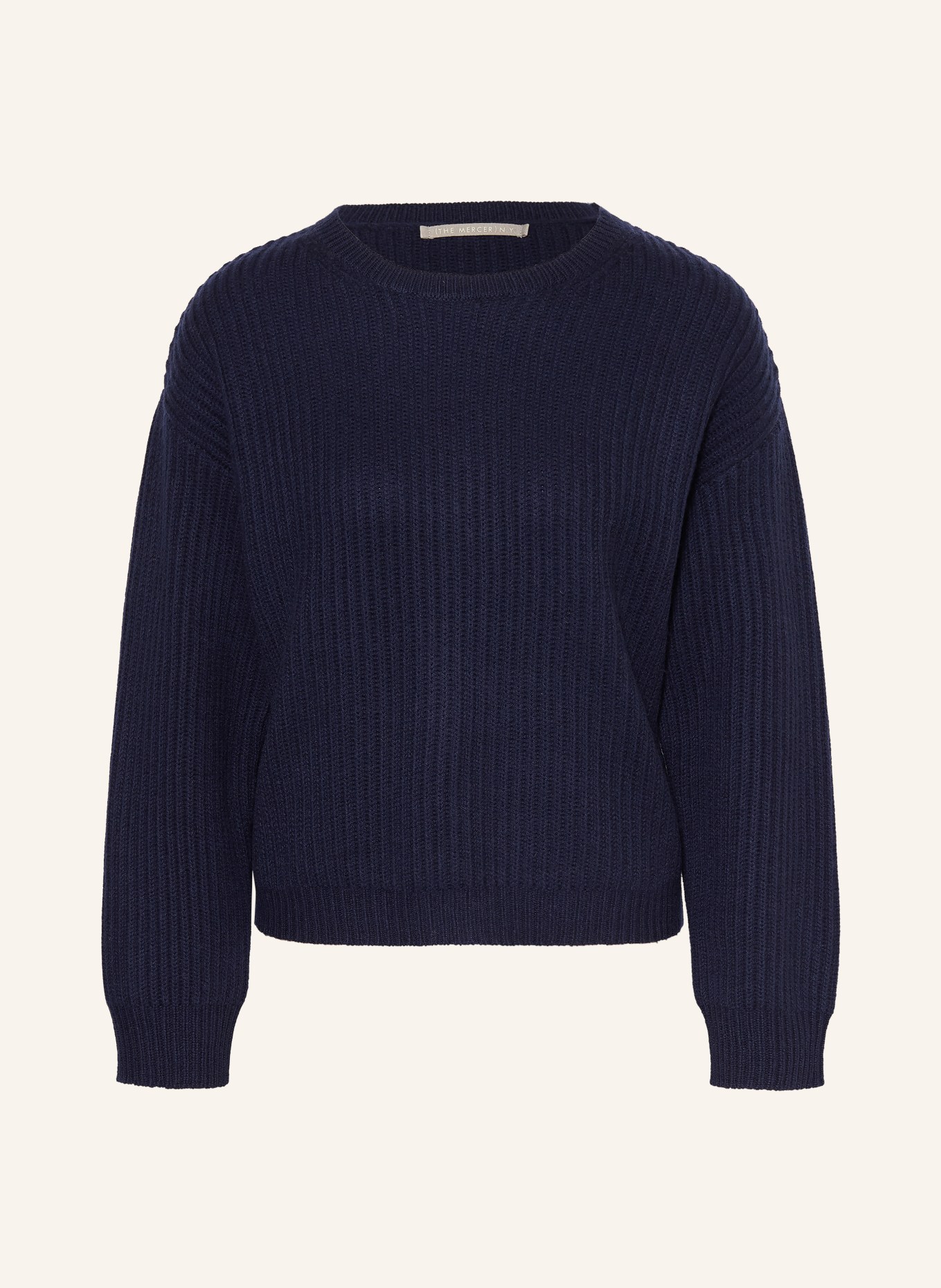 (THE MERCER) N.Y. Sweater made of merino wool and cashmere: DARK BLUE