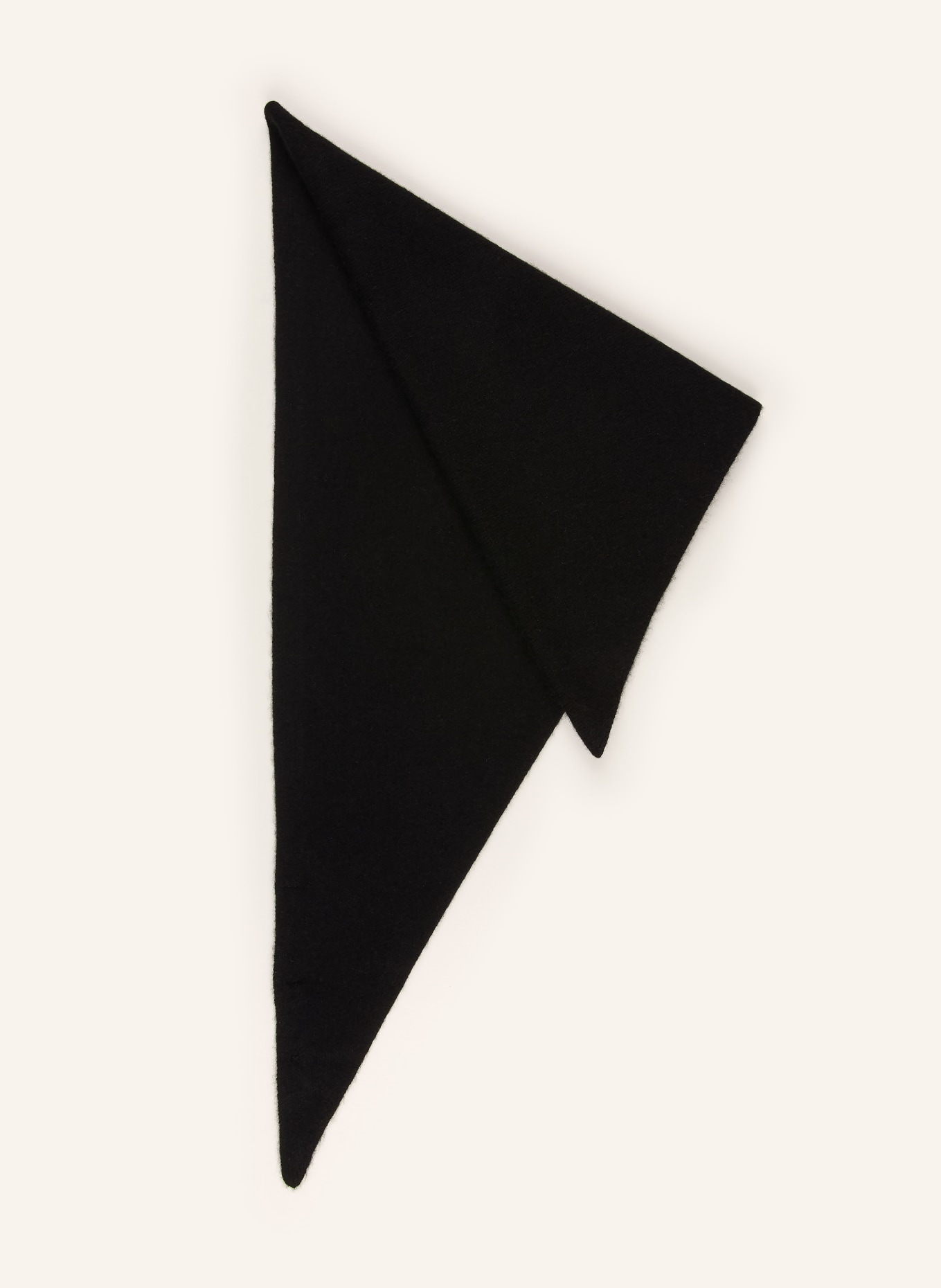 (THE MERCER) N.Y. Triangular cashmere scarf: BLACK