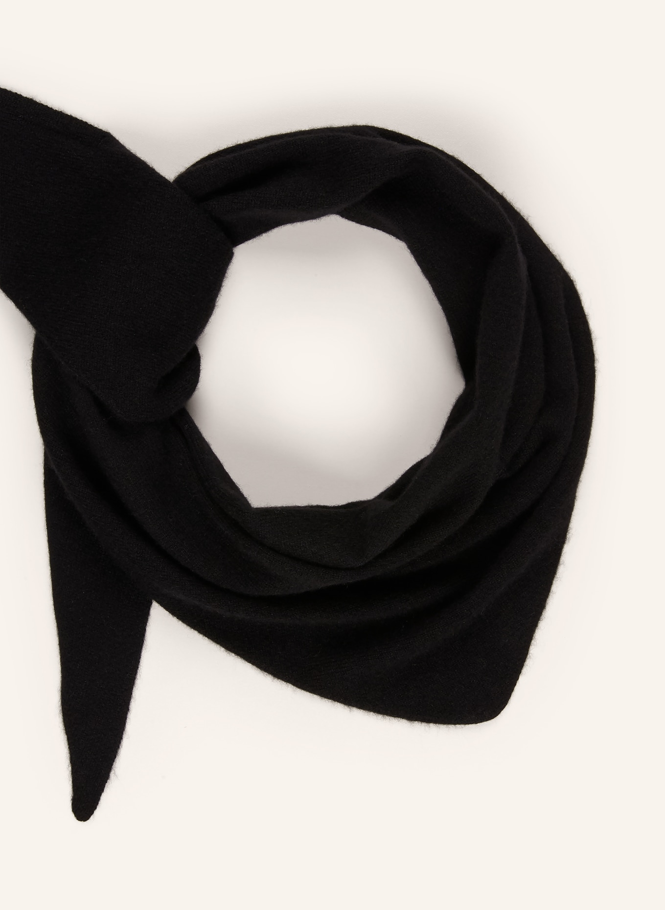 (THE MERCER) N.Y. Triangular cashmere scarf: BLACK