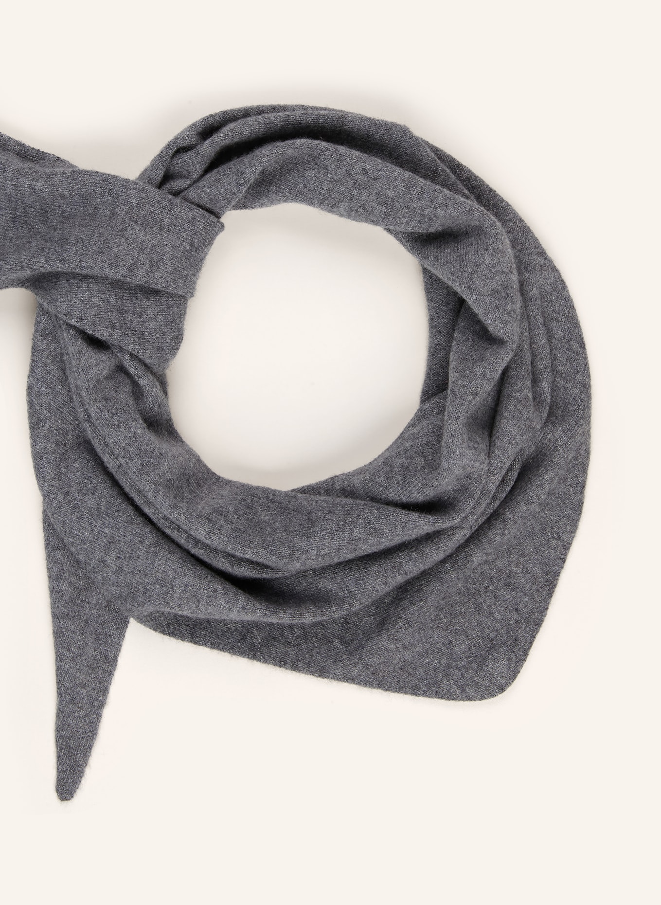 (THE MERCER) N.Y. Triangular cashmere scarf: GRAY