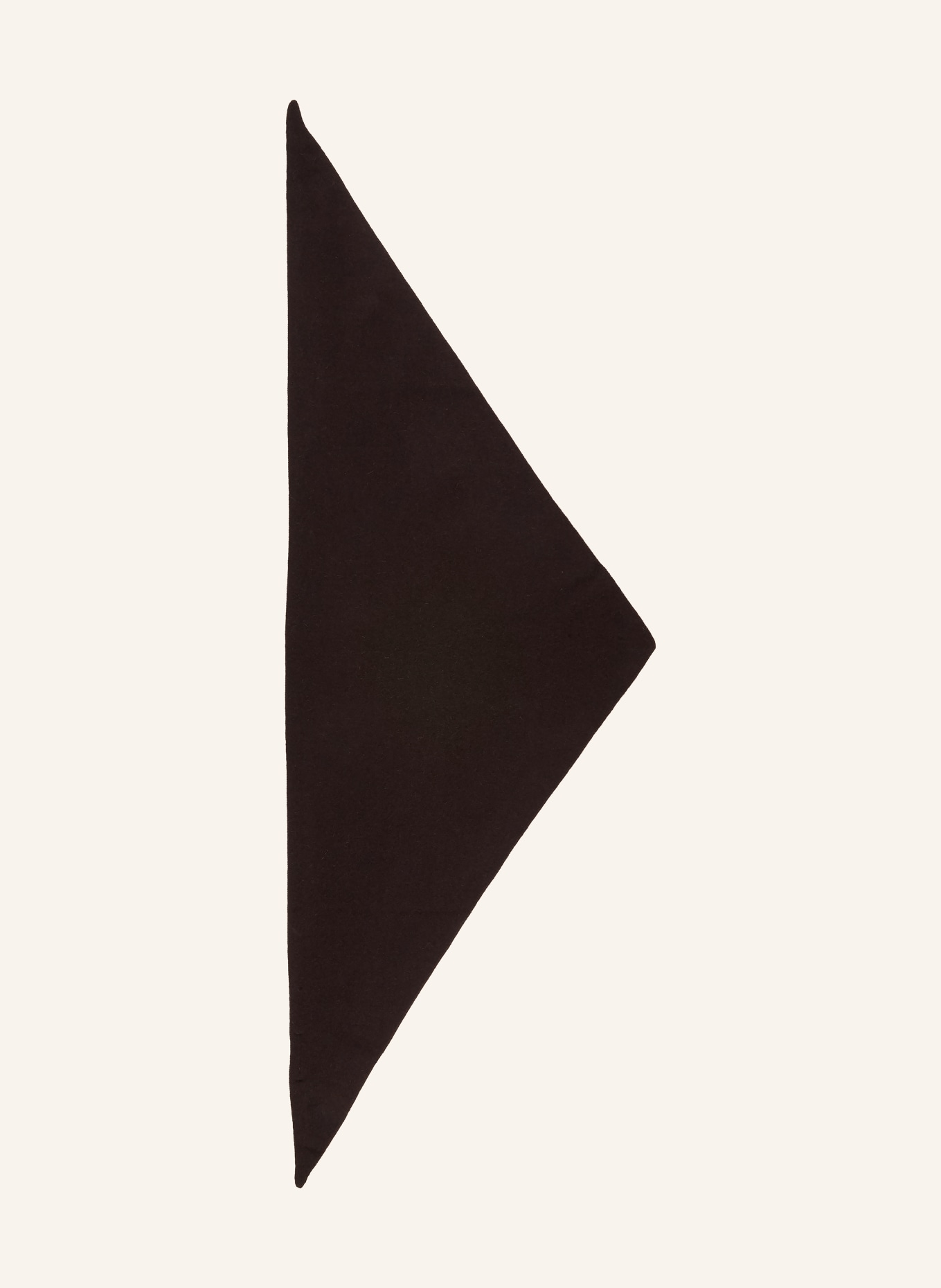 (THE MERCER) N.Y. Triangular cashmere scarf: DARK BROWN