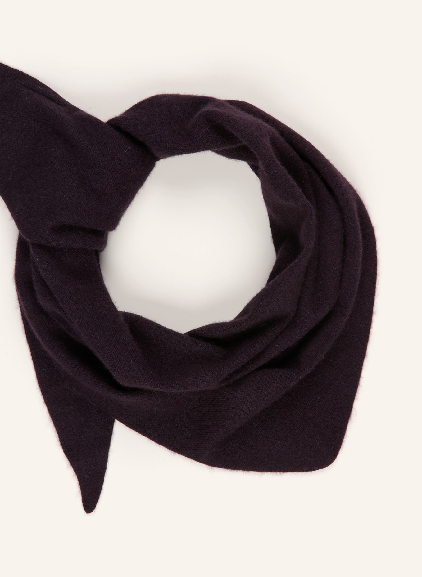 (THE MERCER) N.Y. Triangular cashmere scarf: DARK PURPLE