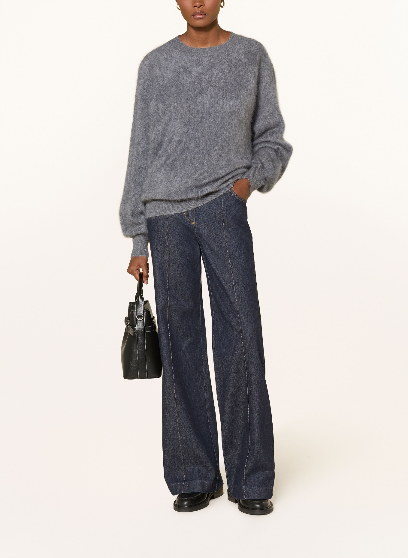 (THE MERCER) N.Y. Pull oversize en cachemire: GRIS