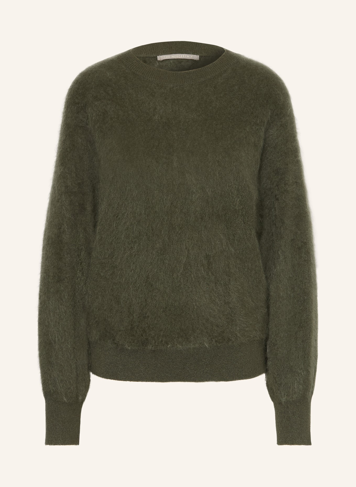 (THE MERCER) N.Y. Oversized cashmere sweater: KHAKI