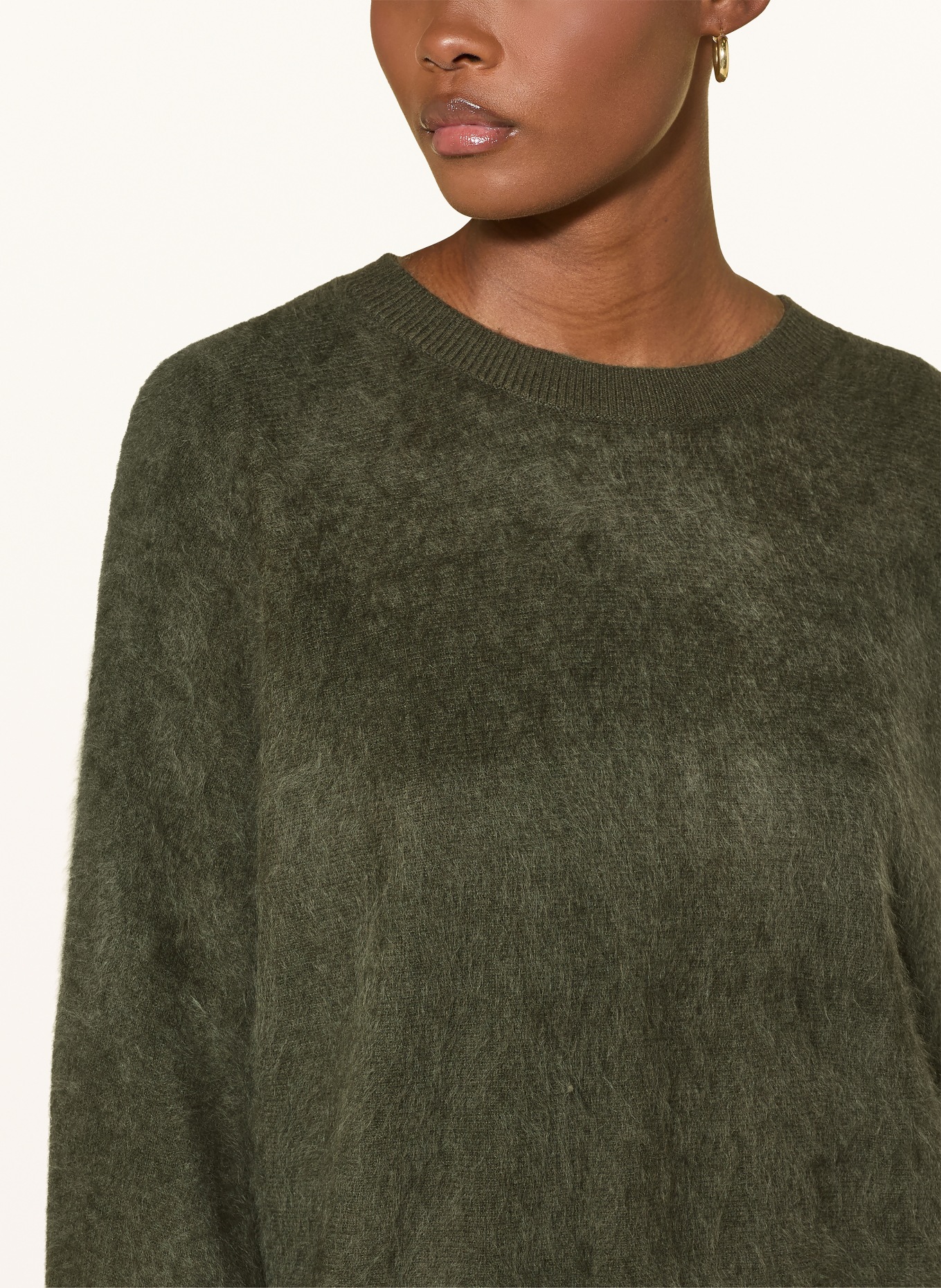 (THE MERCER) N.Y. Oversized cashmere sweater: KHAKI