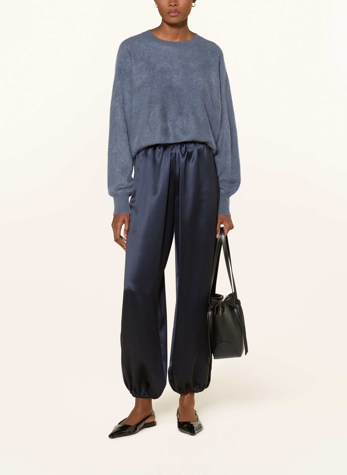 (THE MERCER) N.Y. Oversized cashmere sweater: GRAY
