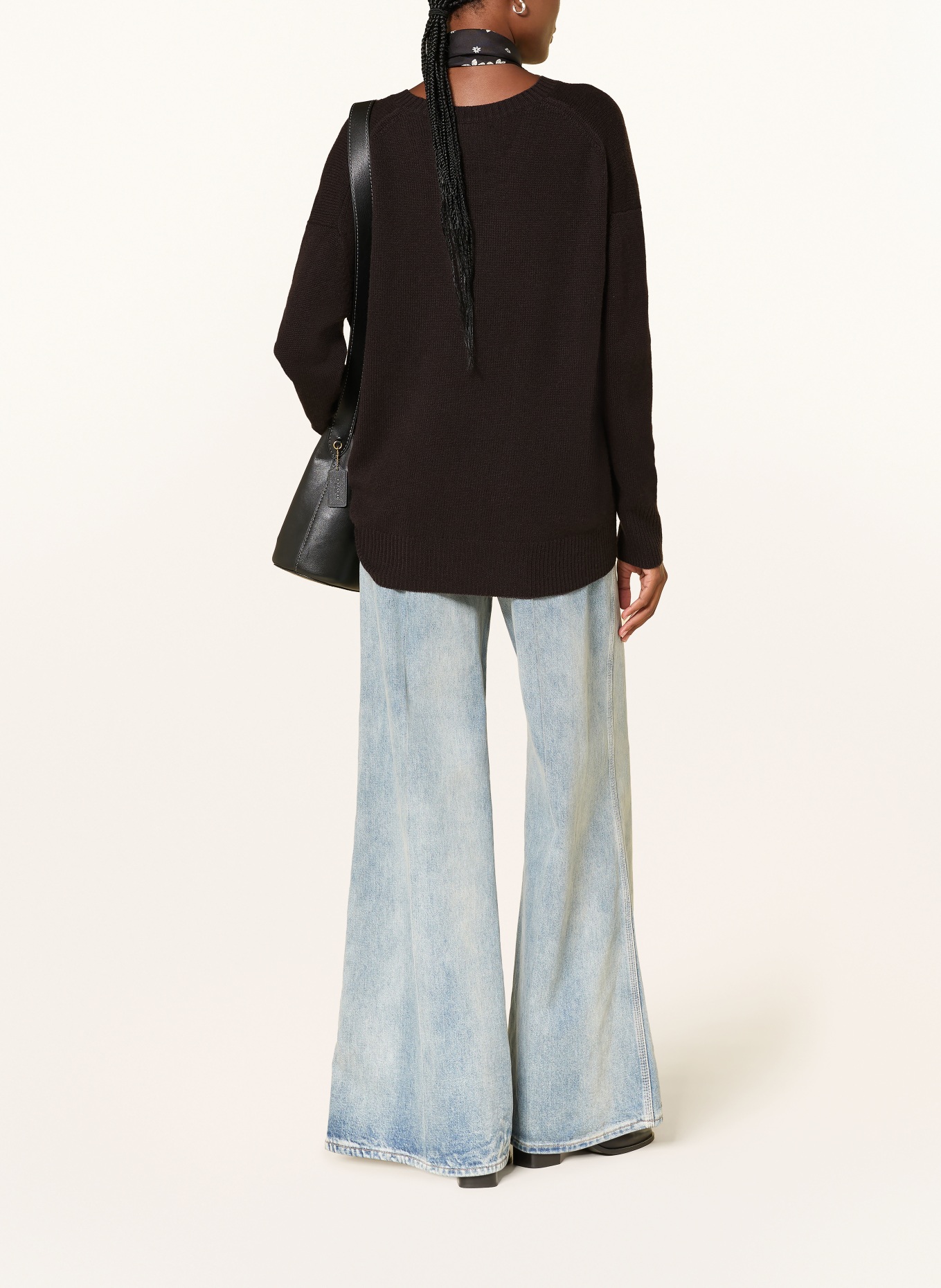 (THE MERCER) N.Y. Cashmere-Pullover: DUNKELBRAUN
