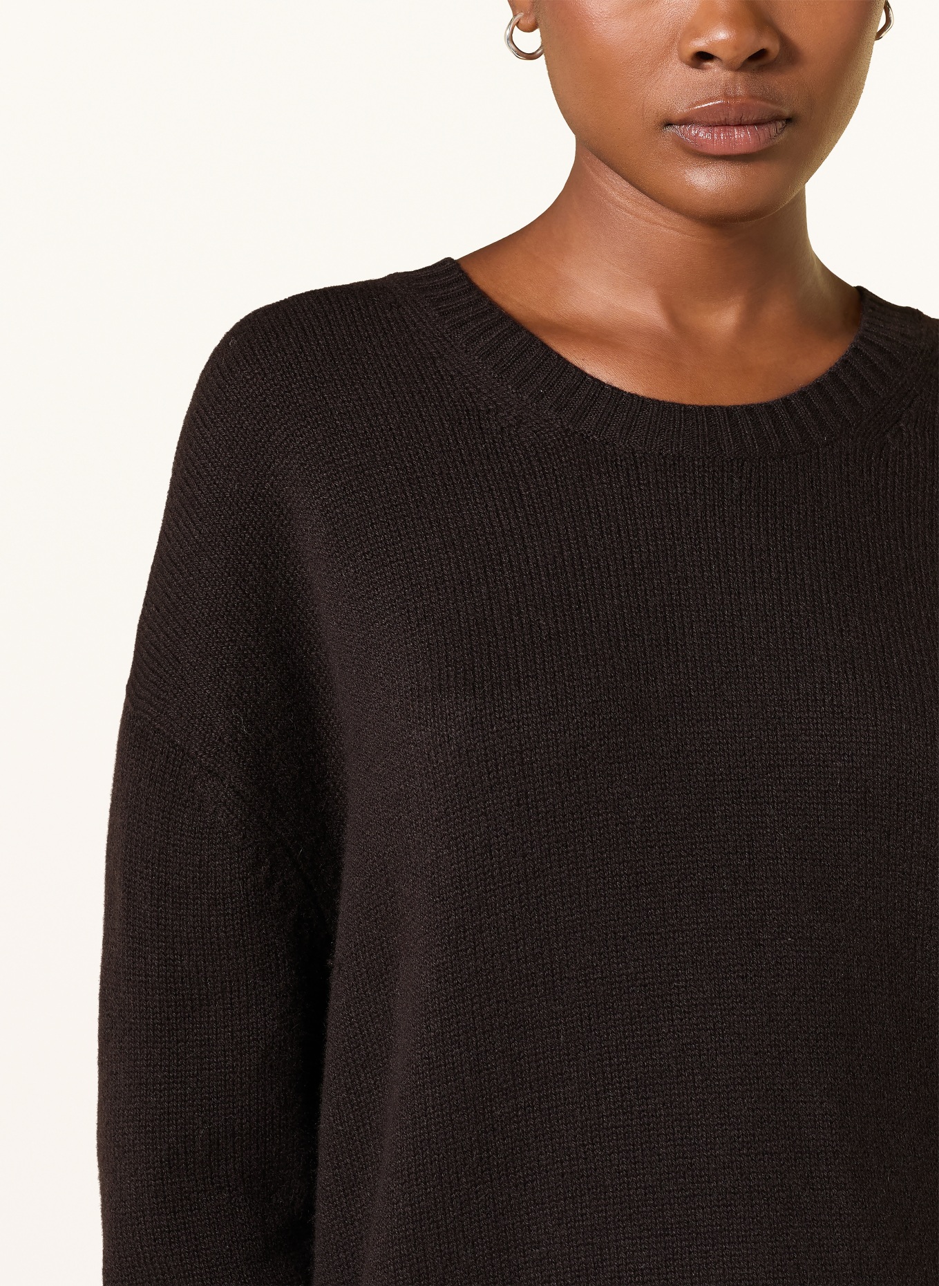 (THE MERCER) N.Y. Cashmere-Pullover: DUNKELBRAUN