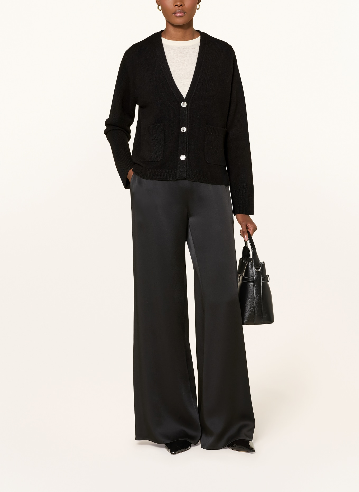 (THE MERCER) N.Y. Cashmere cardigan: BLACK