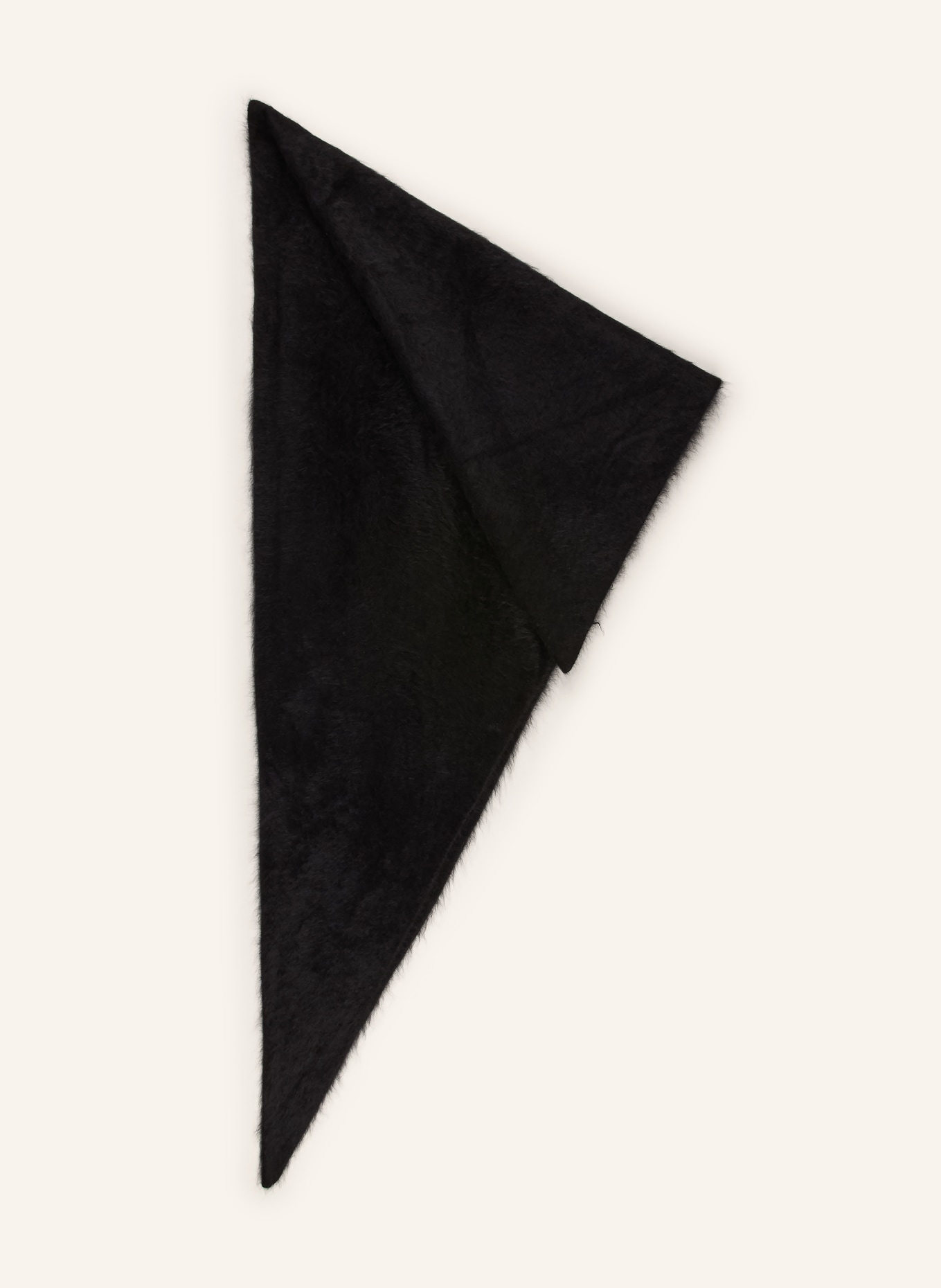 (THE MERCER) N.Y. Cashmere triangle scarf: BLACK