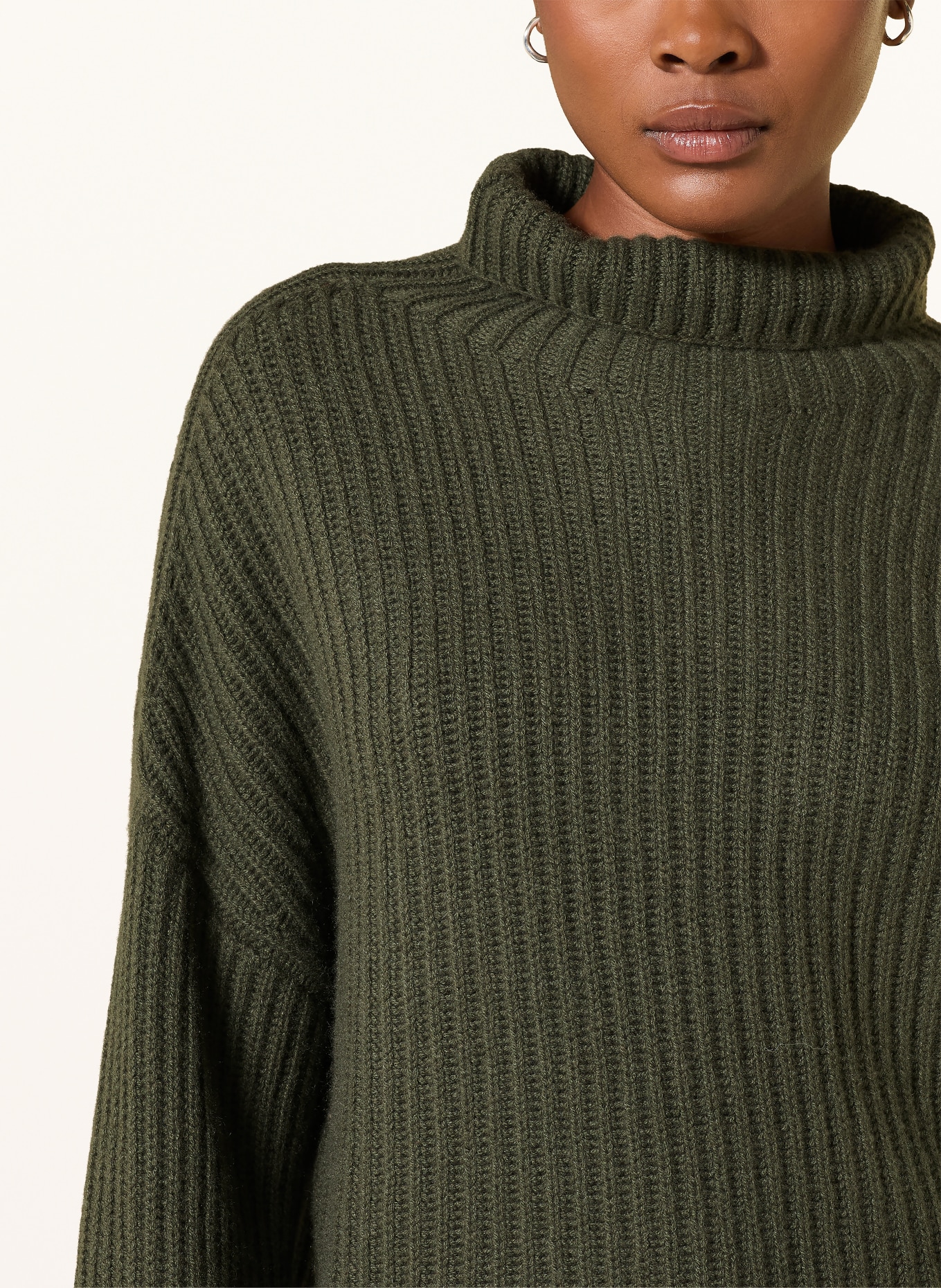 (THE MERCER) N.Y. Cashmere-Pullover: DUNKELGRÜN