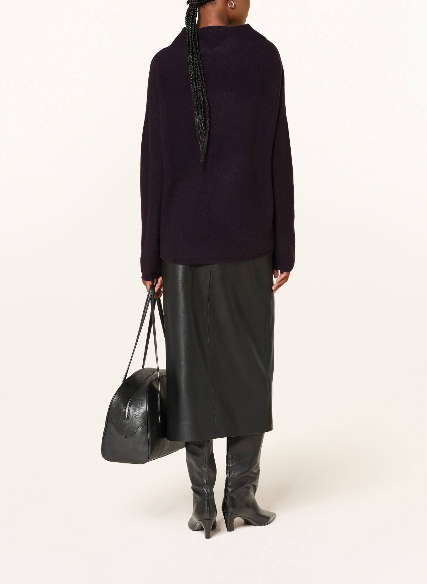 (THE MERCER) N.Y. Cashmere-Pullover: DUNKELLILA