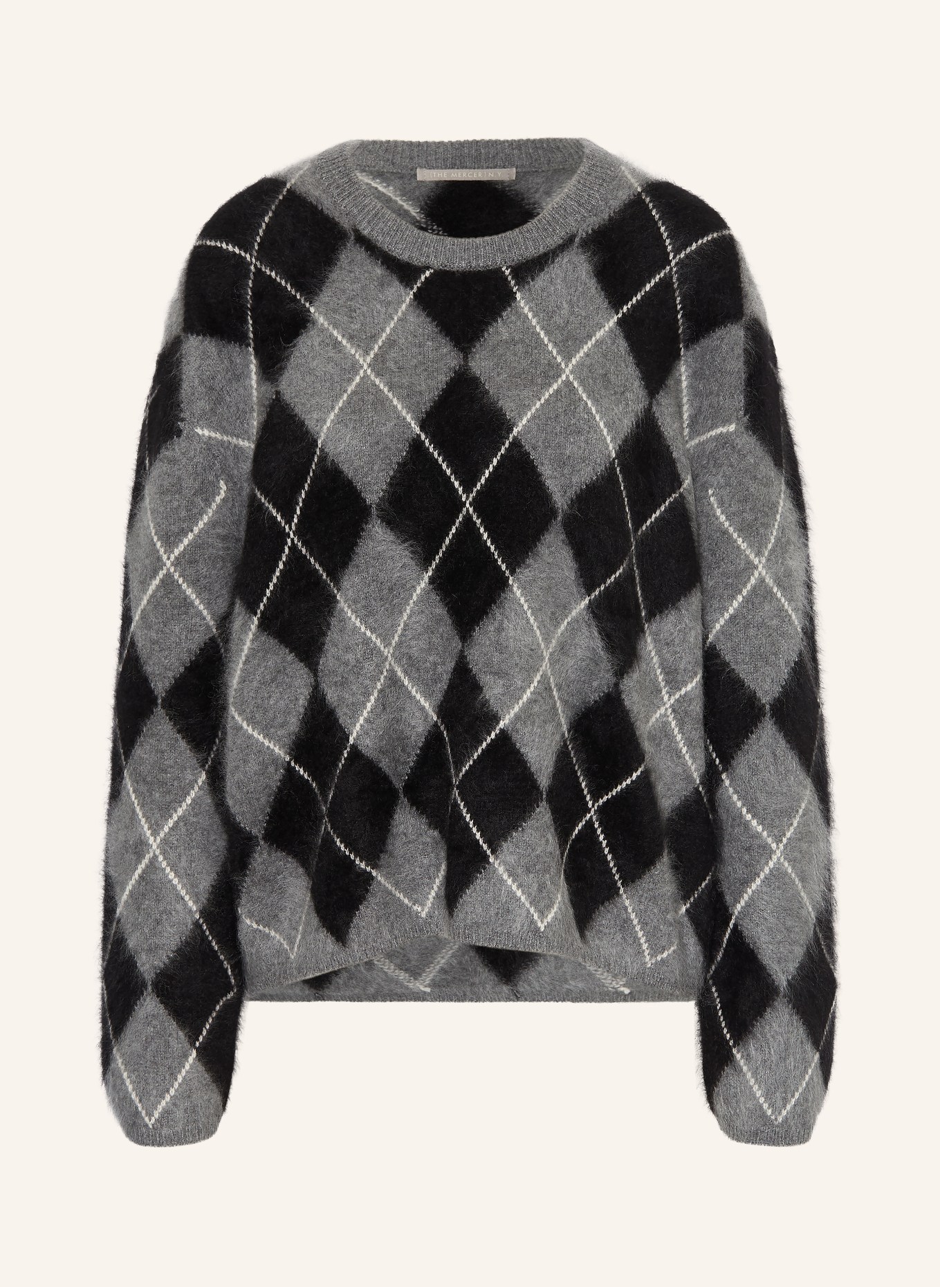 (THE MERCER) N.Y. Cashmere Sweater: GRAY / BLACK