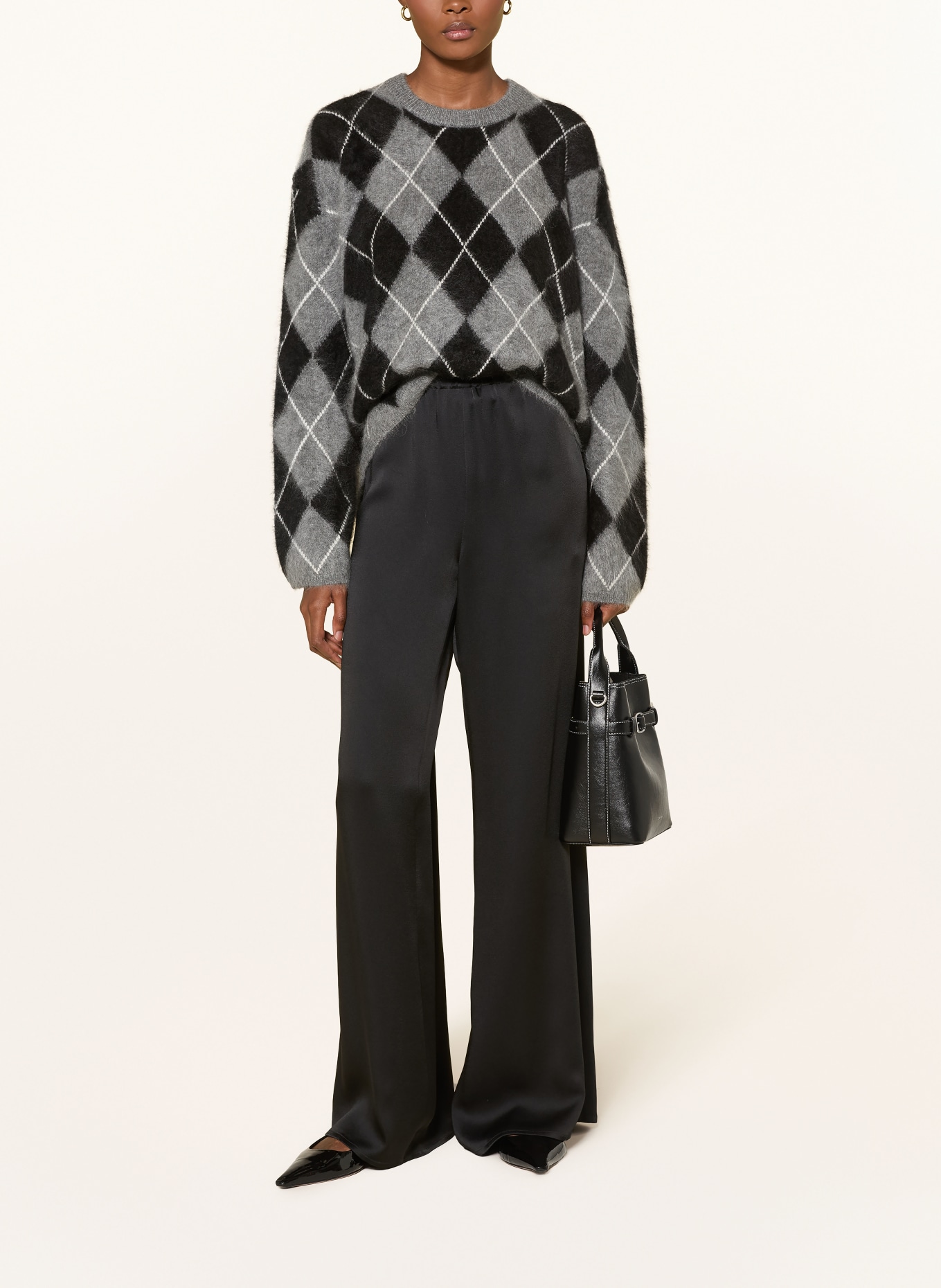 (THE MERCER) N.Y. Cashmere Sweater: GRAY / BLACK
