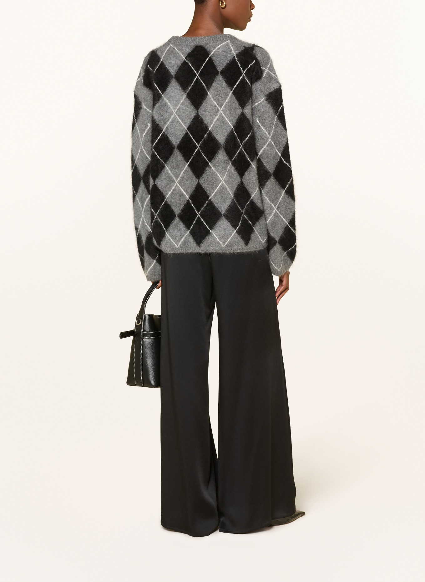 (THE MERCER) N.Y. Cashmere Sweater: GRAY / BLACK