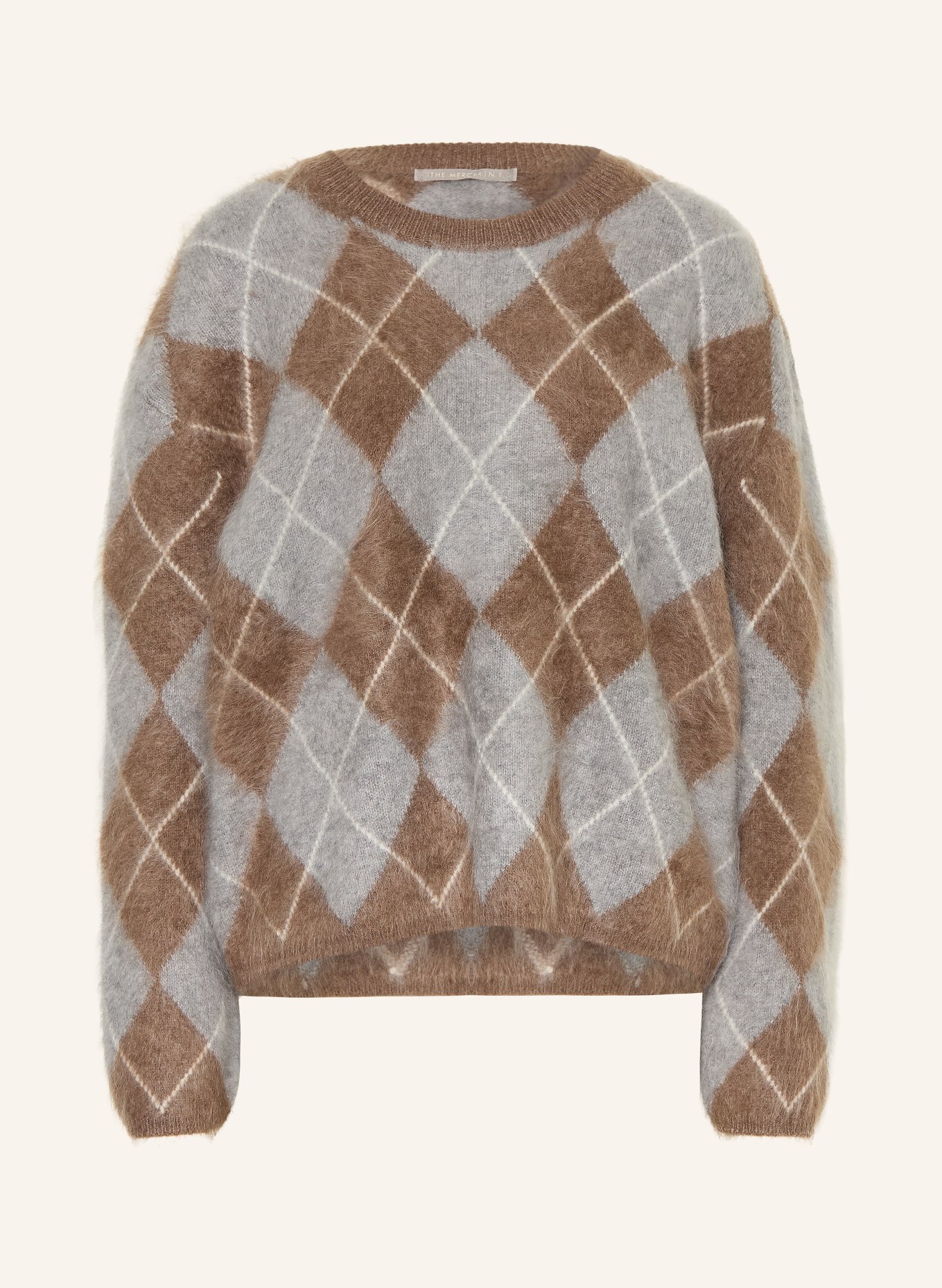 (THE MERCER) N.Y. Cashmere Sweater: GRAY / BROWN