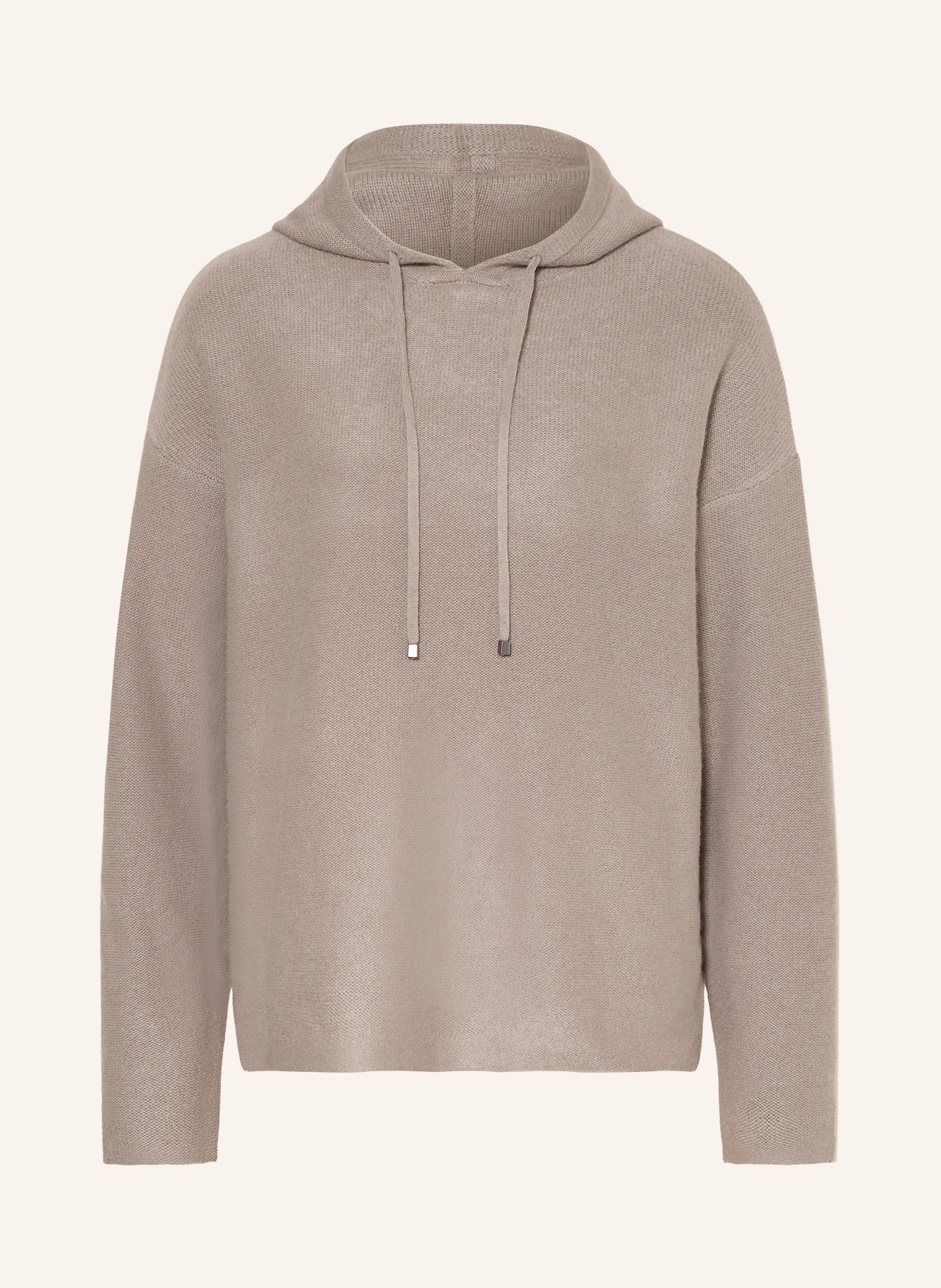 (THE MERCER) N.Y. Gebreide Hoodie van kasjmier: TAUPE