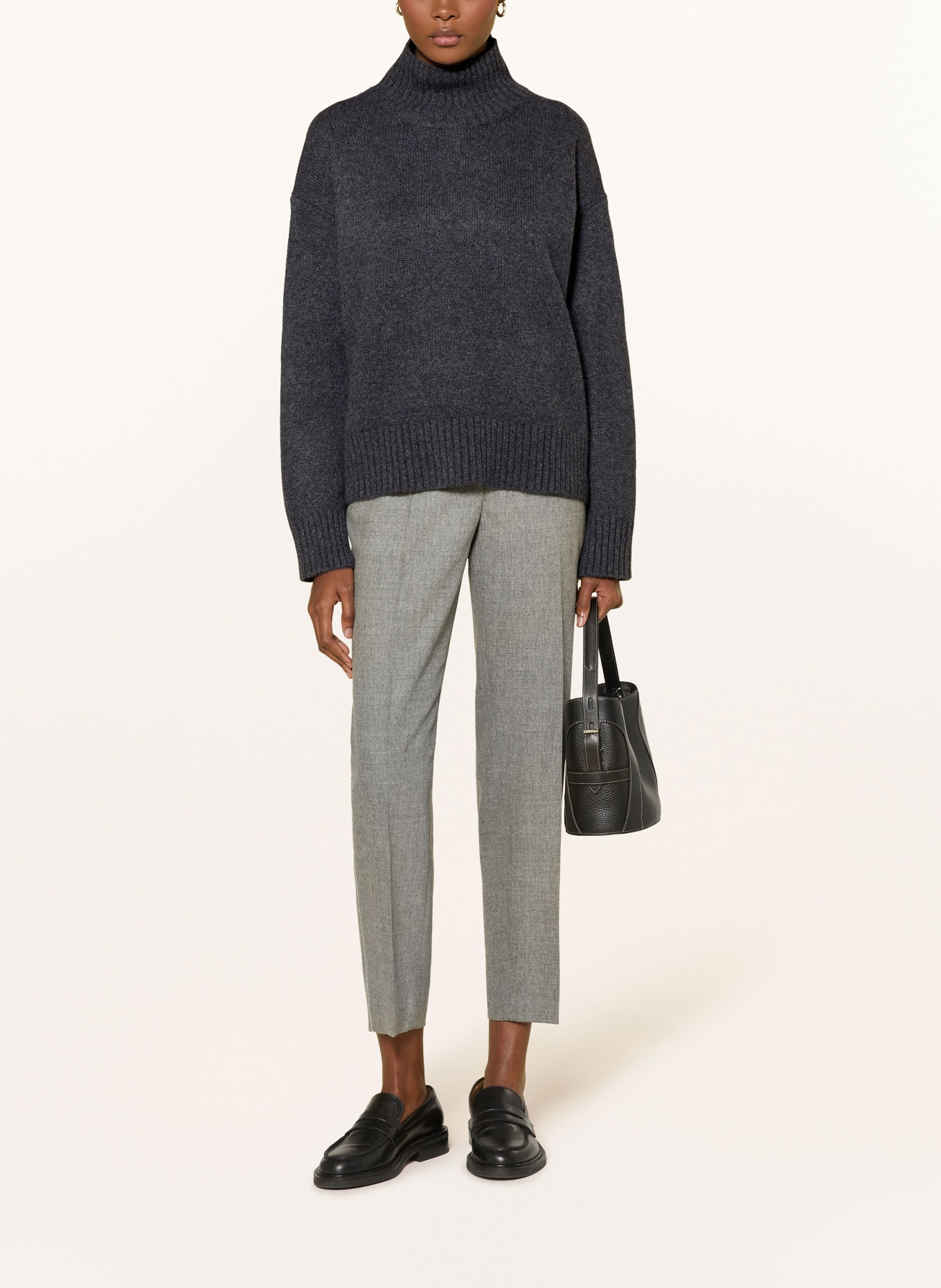 (THE MERCER) N.Y. Cashmere Sweater: DARK GRAY