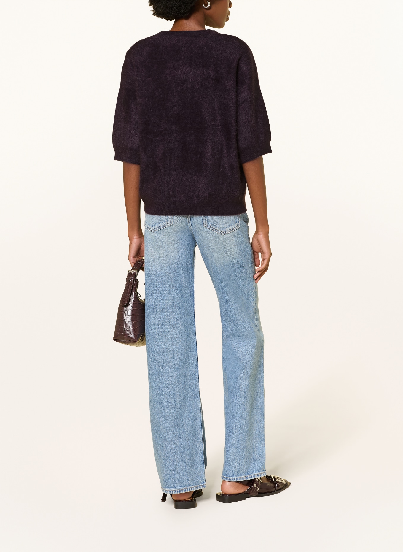 (THE MERCER) N.Y. Cashmere-Pullover: DUNKELLILA