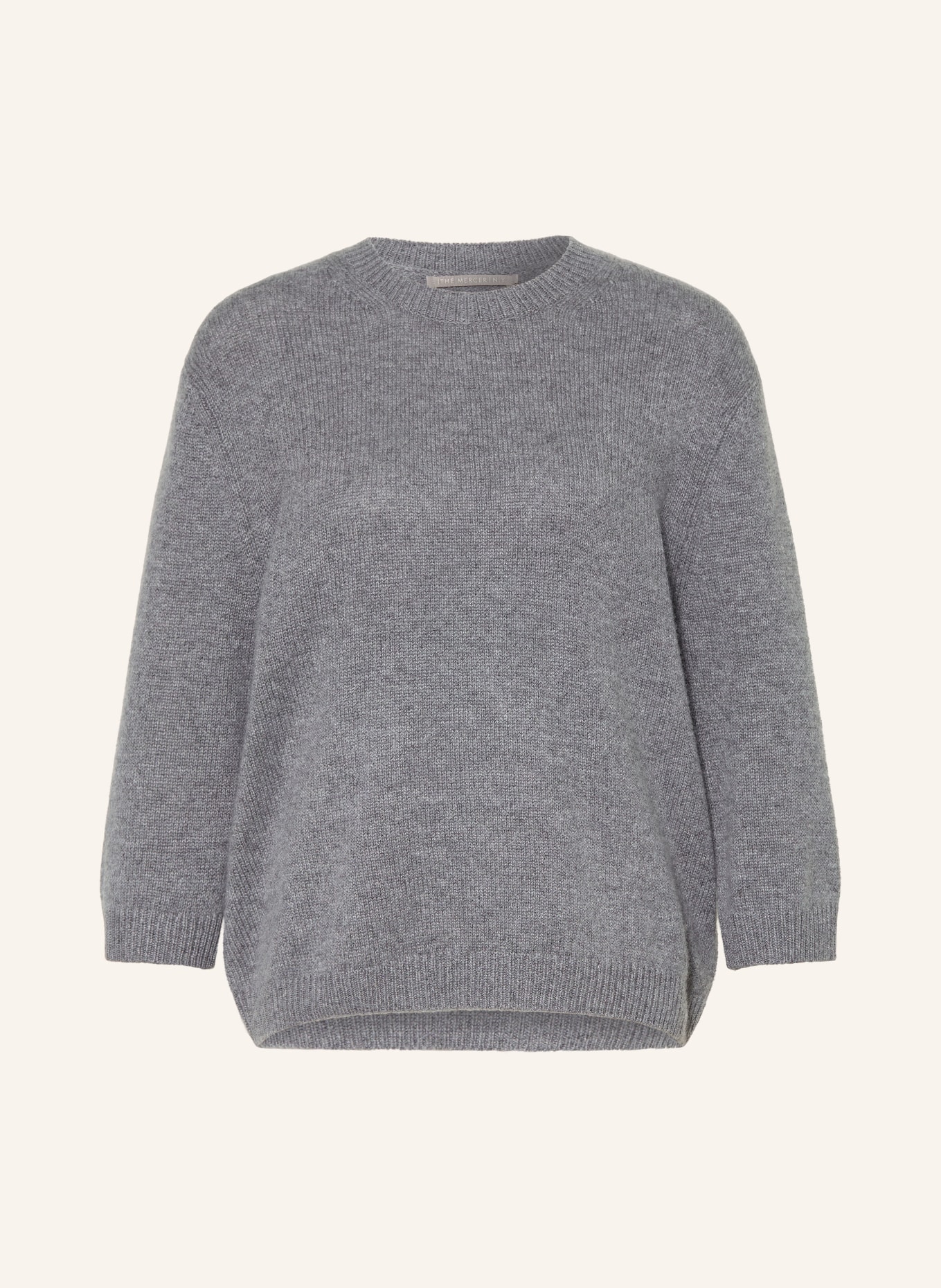 (THE MERCER) N.Y. Cashmere-Pullover mit 3/4-Arm: HELLGRAU