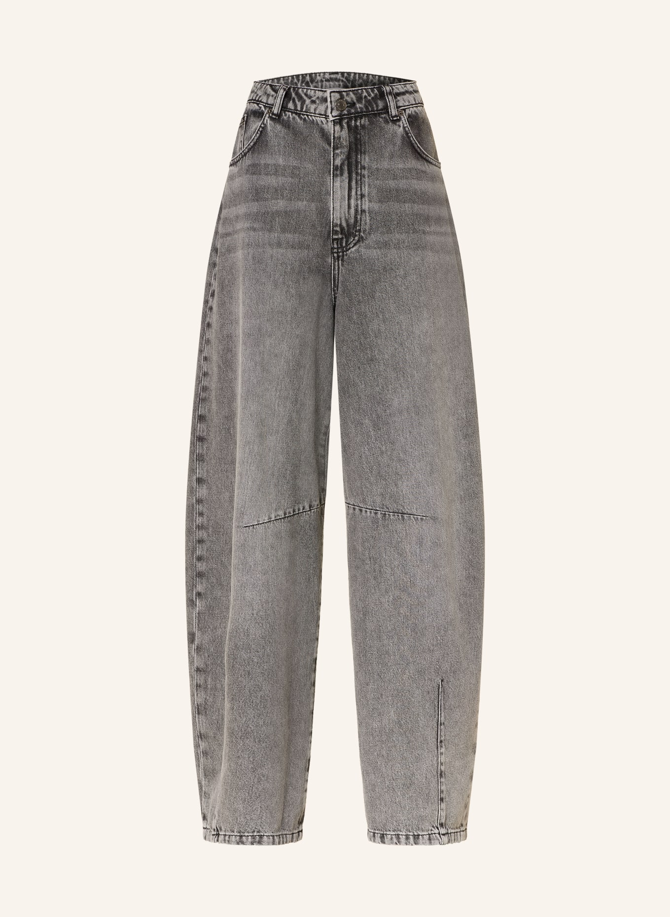 MRS & HUGS Barrel Jeans: GREY