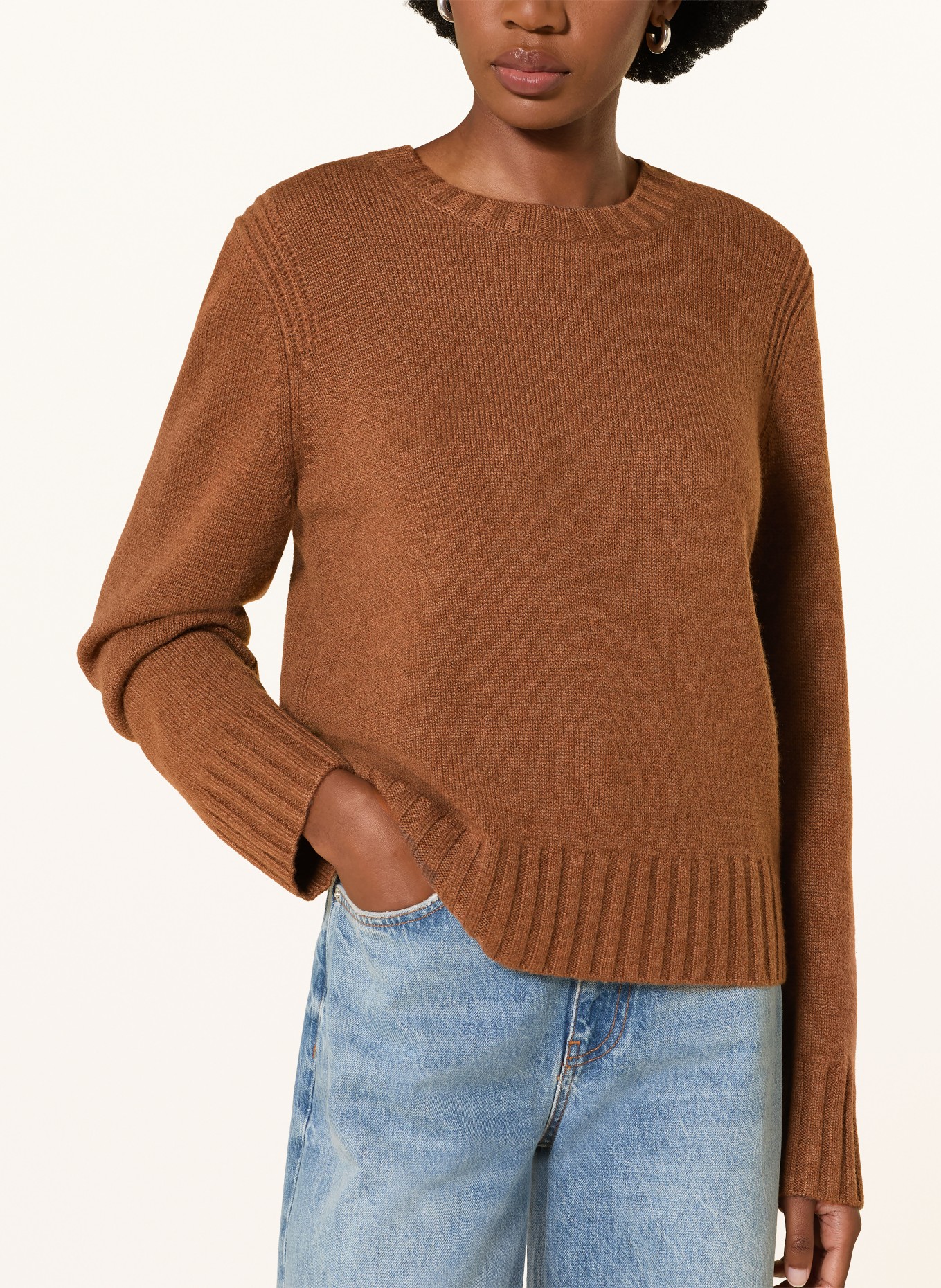 (THE MERCER) N.Y. Cashmere Sweater: DARK BROWN
