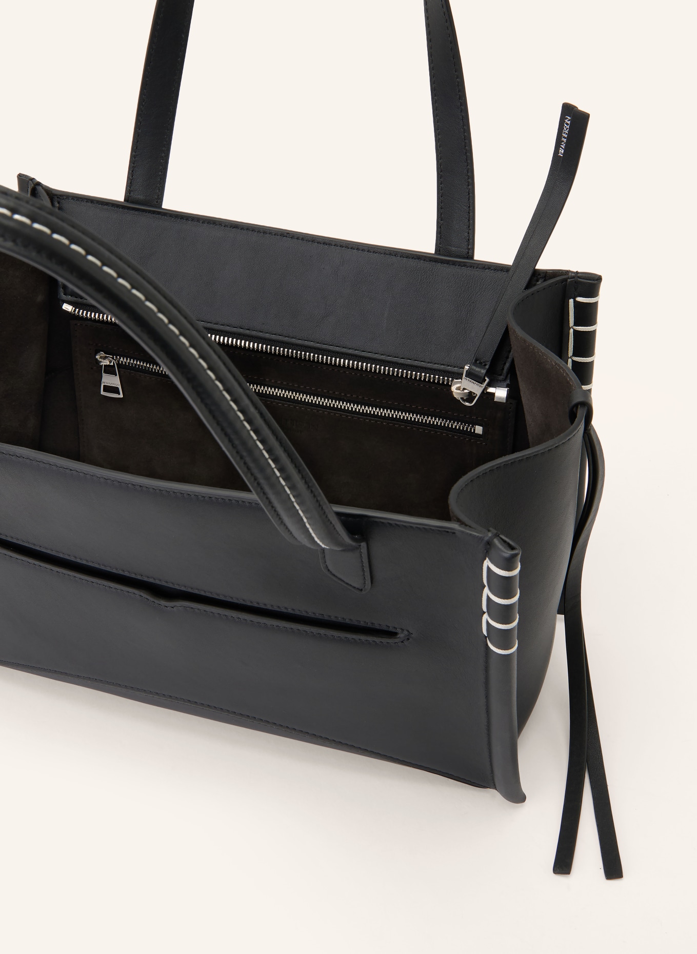 JW ANDERSON Shopper MOKASÍNY CABAS: ČERNÁ / BÍLÁ