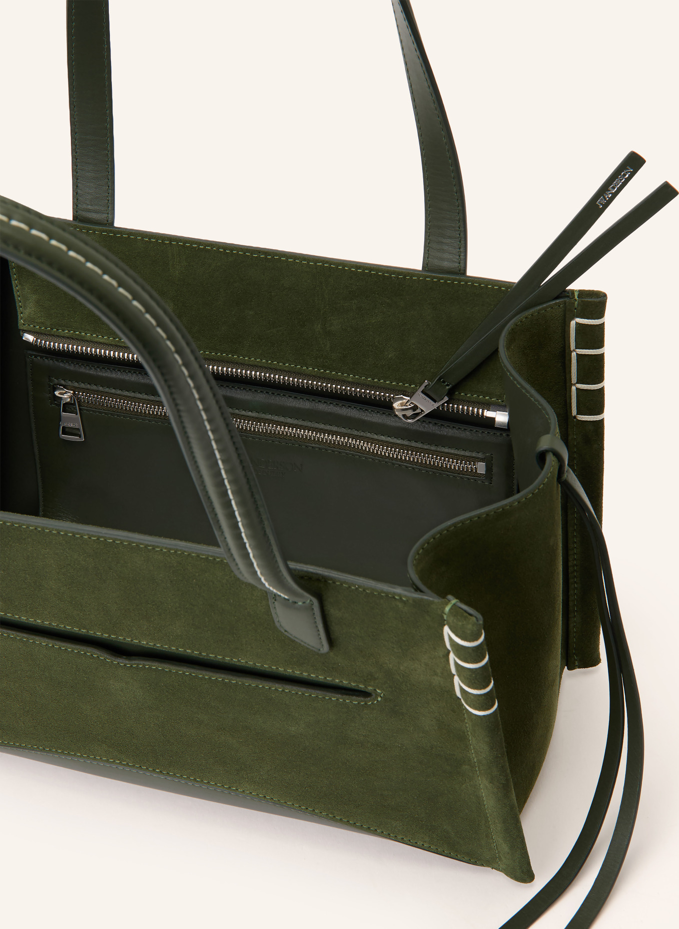 JW ANDERSON Shopper ELONGATED MOKASÍNY: KHAKI