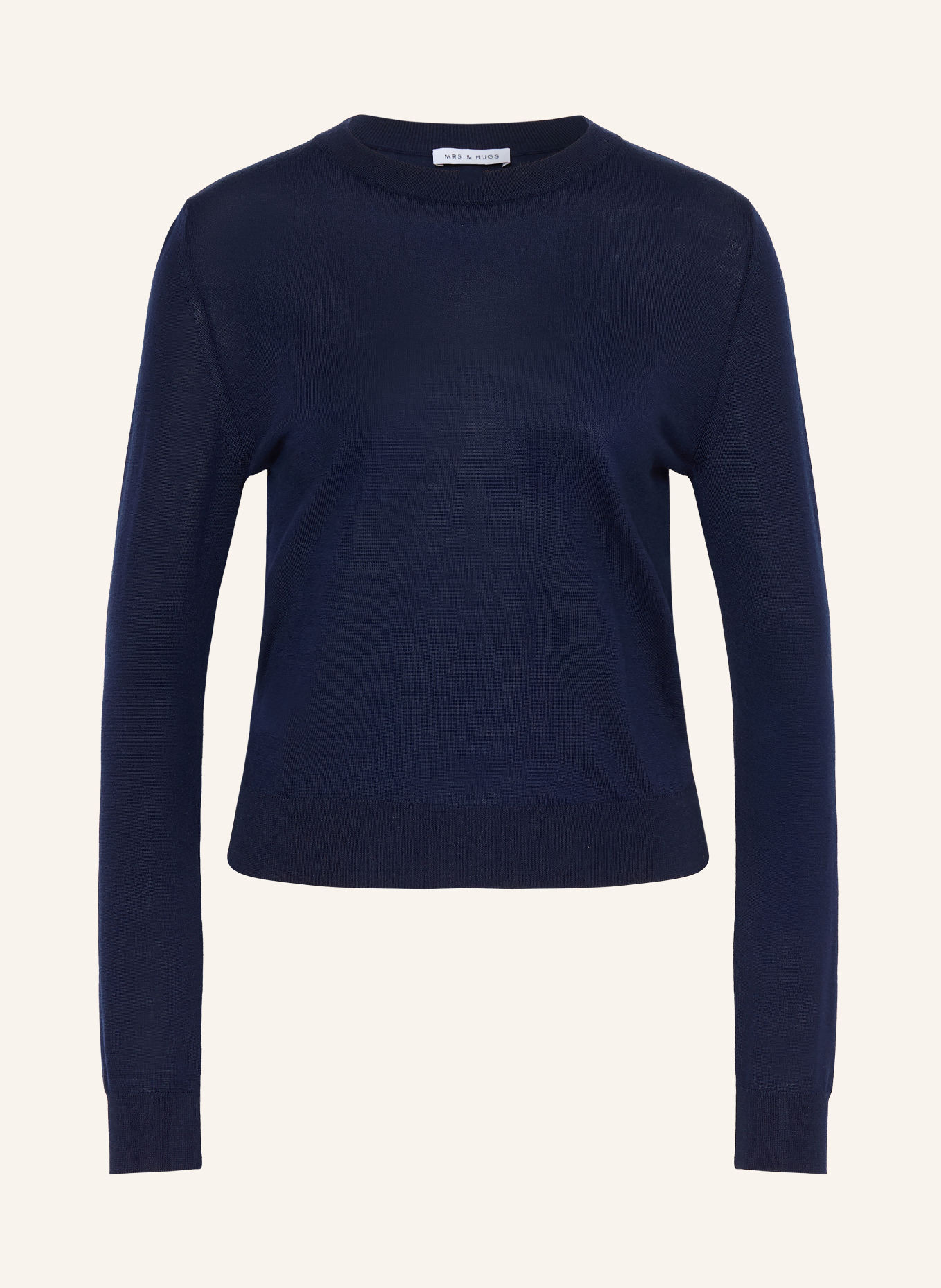 MRS & HUGS Trui van merinowol: DONKERBLAUW