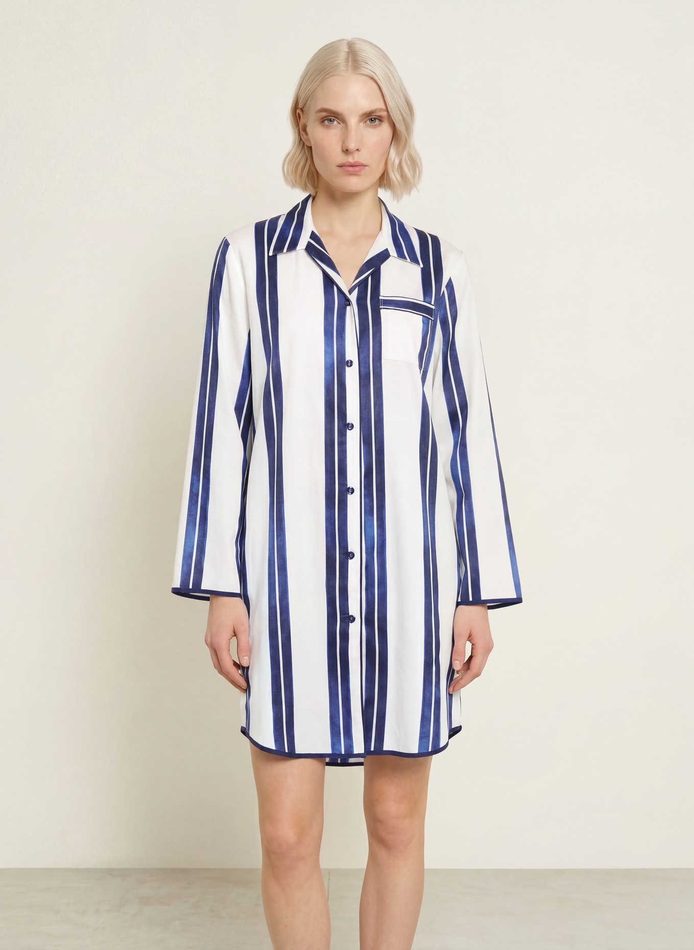 cyberjammies Night dress: DARK BLUE / WHITE