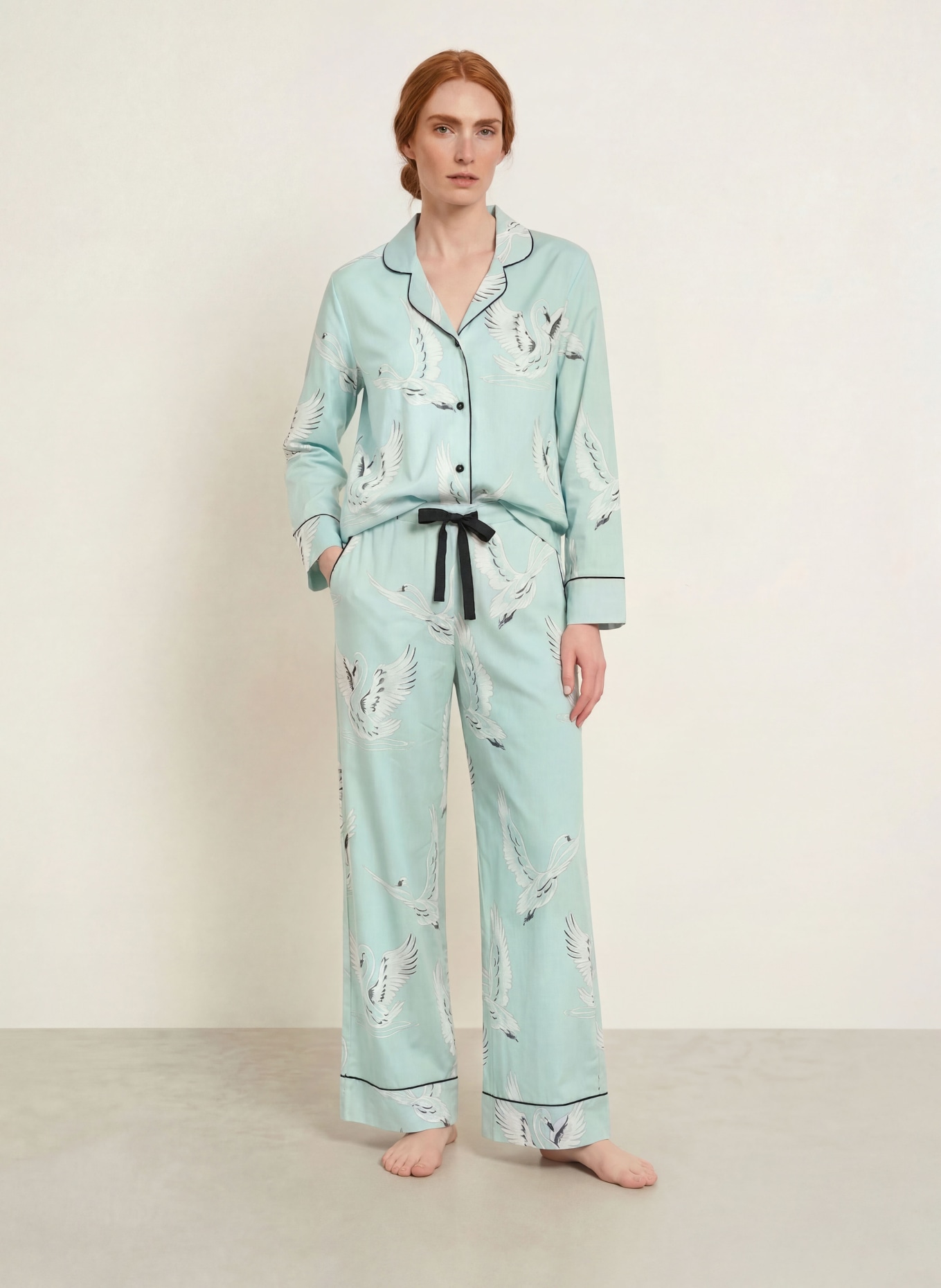 cyberjammies Pantaloni de dormit: MENTĂ / ALB / NEGRU