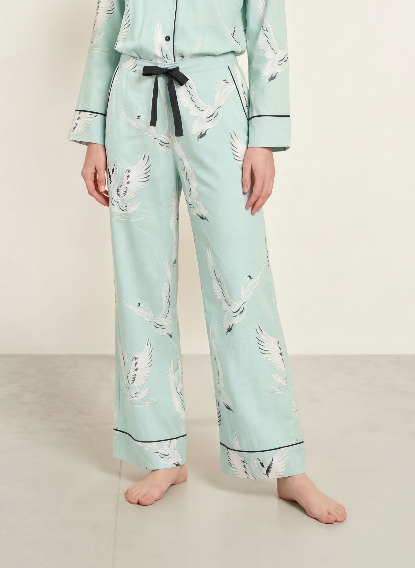 cyberjammies Pantaloni de dormit: MENTĂ / ALB / NEGRU
