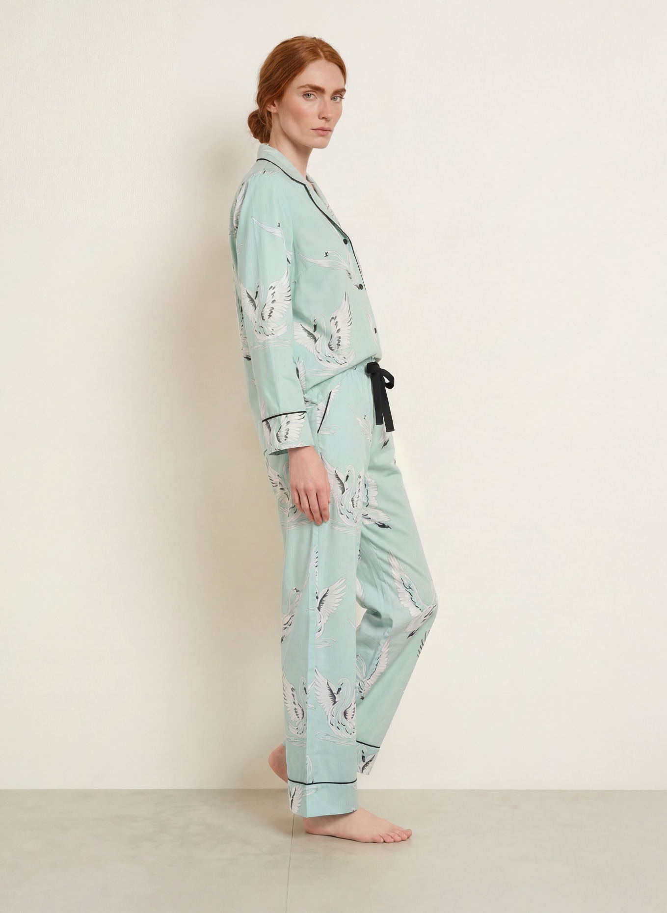cyberjammies Pantaloni de dormit: MENTĂ / ALB / NEGRU