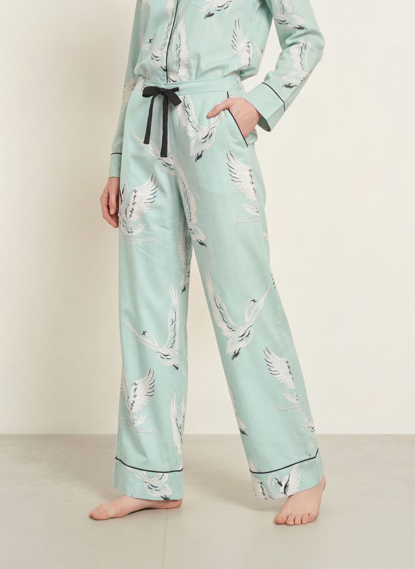 cyberjammies Pantaloni de dormit: MENTĂ / ALB / NEGRU