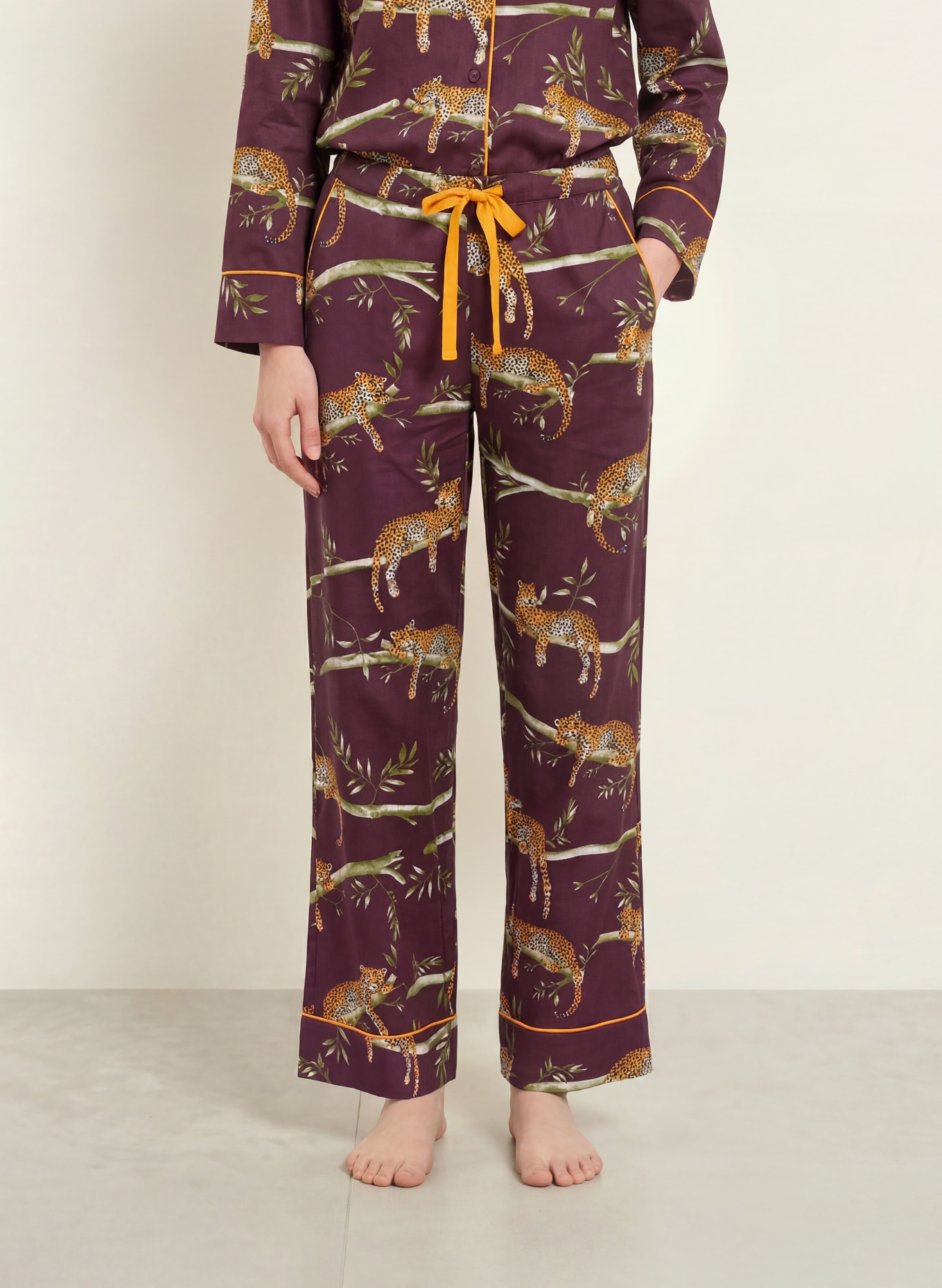 cyberjammies Pajama bottoms: DARK PURPLE / DARK YELLOW / GREEN