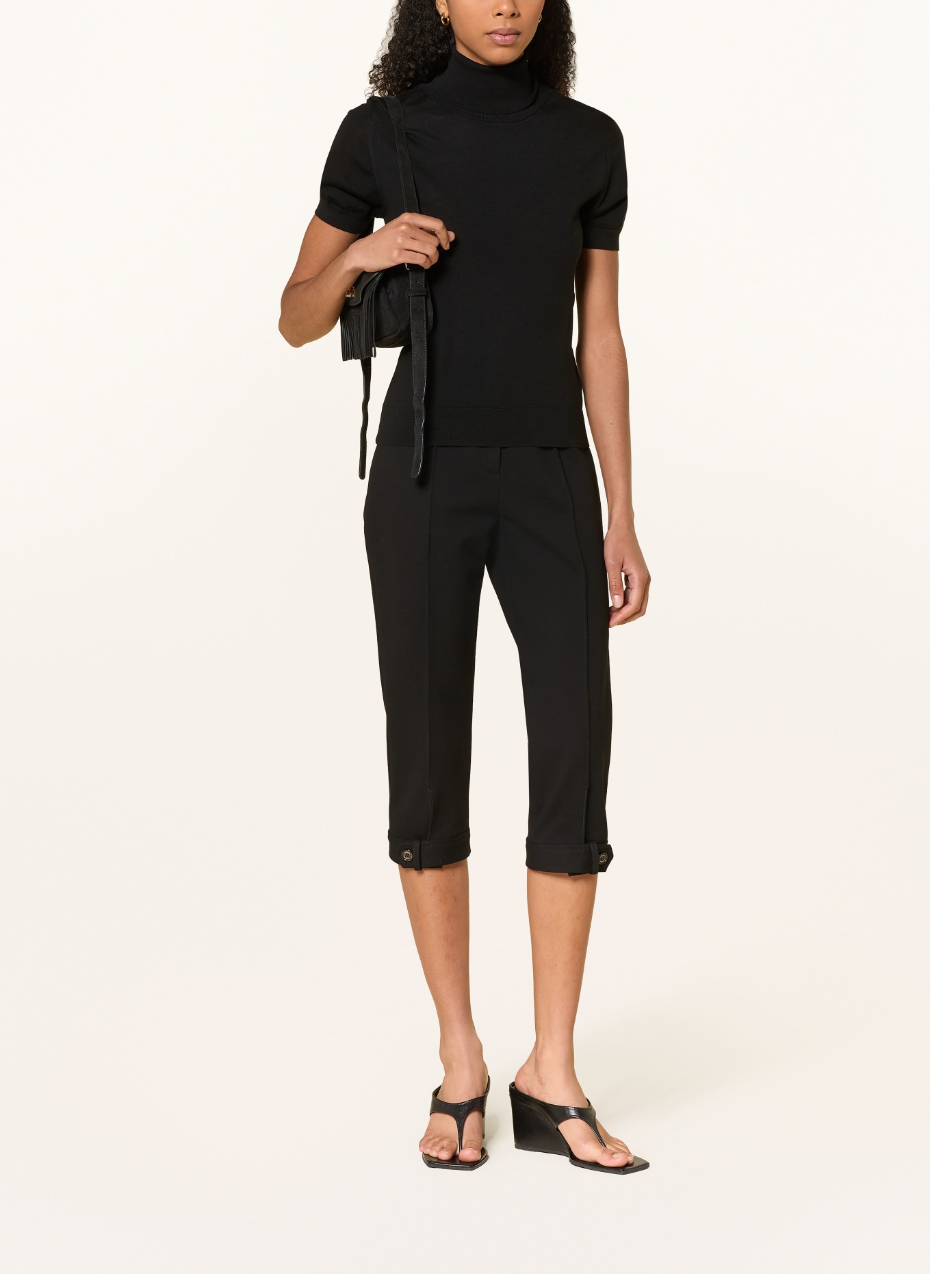 MRS & HUGS Gebreid shirt: ZWART