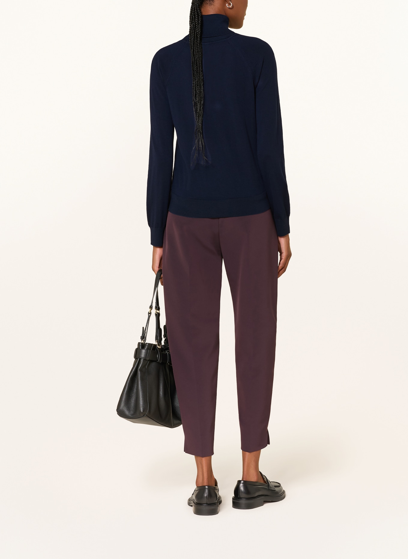 lilienfels Rollkragenpullover aus Merinowolle: DUNKELBLAU