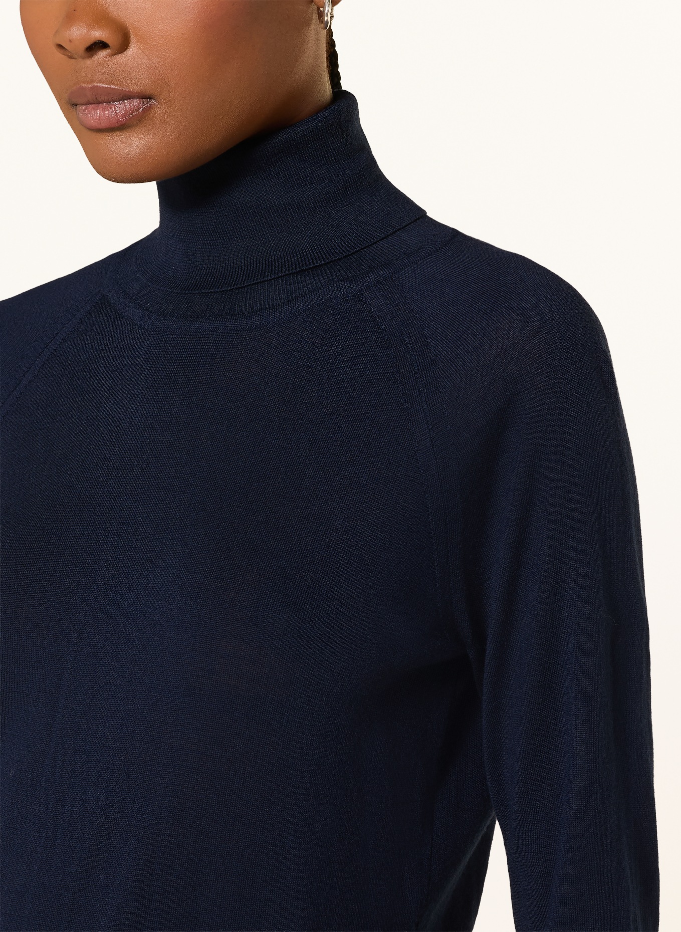 lilienfels Rollkragenpullover aus Merinowolle: DUNKELBLAU