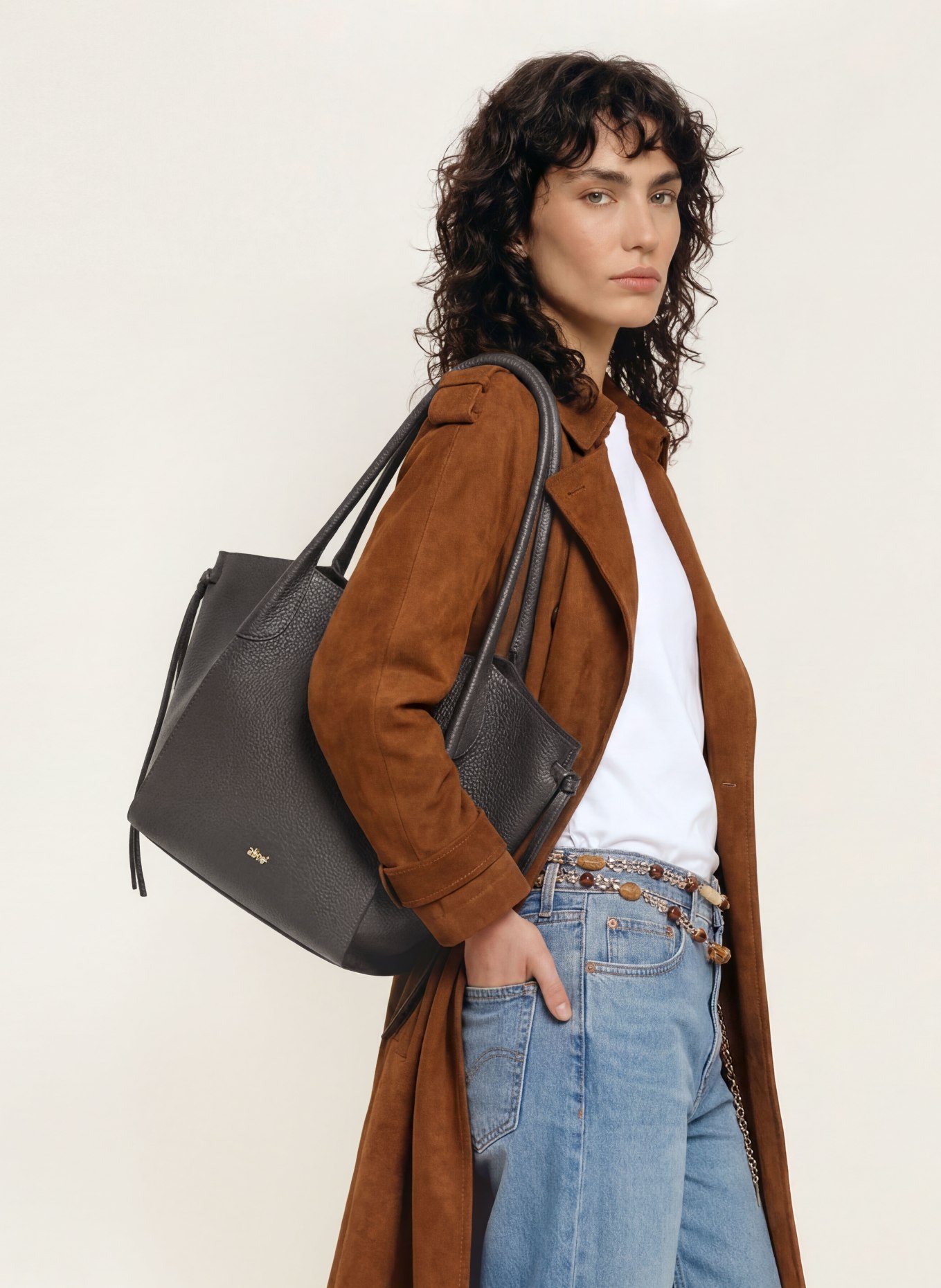 abro Sac cabas VIBE BIG: MARRON FONCÉ