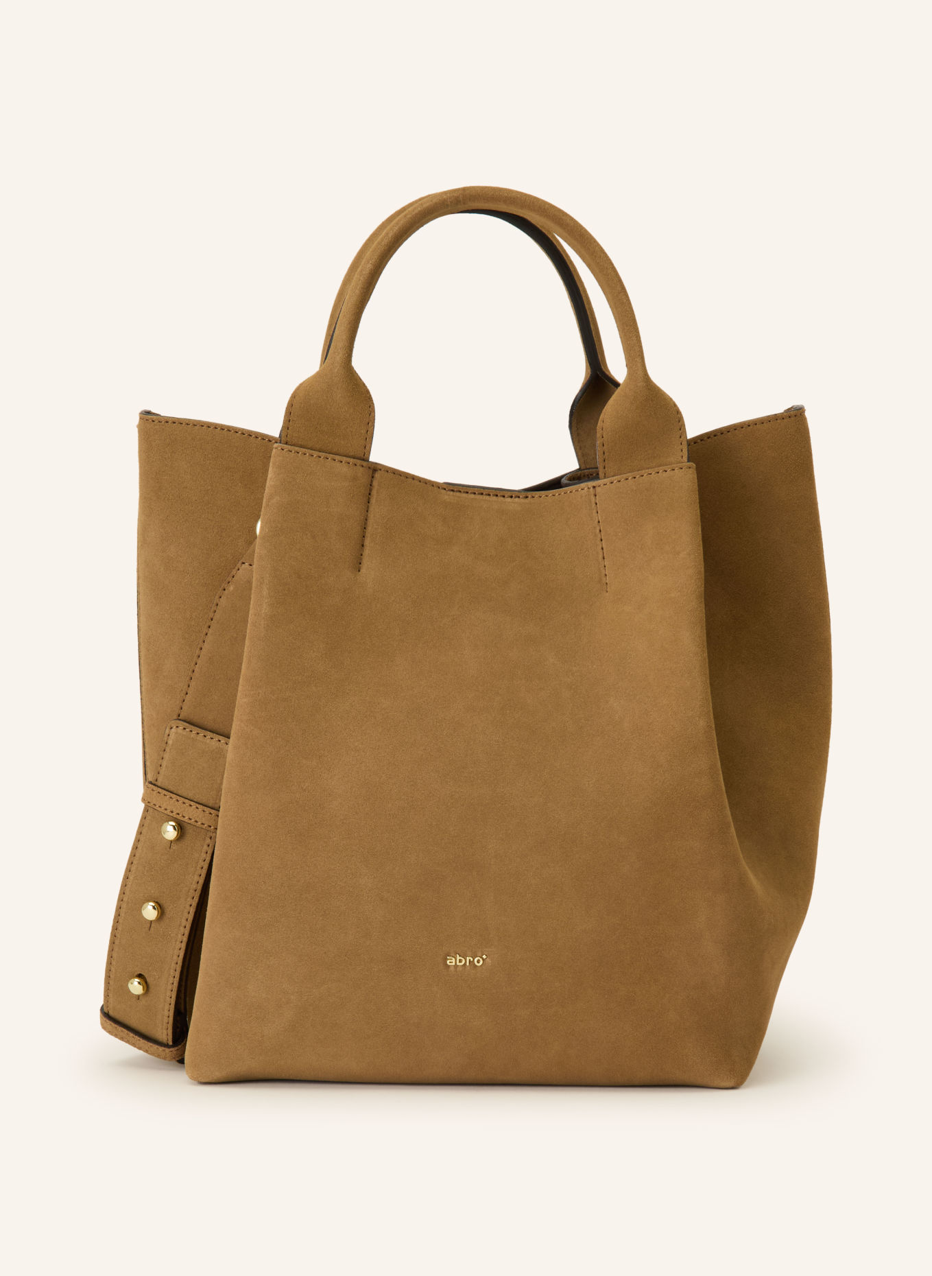 abro Shoppers ESSENTIAL MEDIUM met Pouch: LICHTBRUIN / GOUD