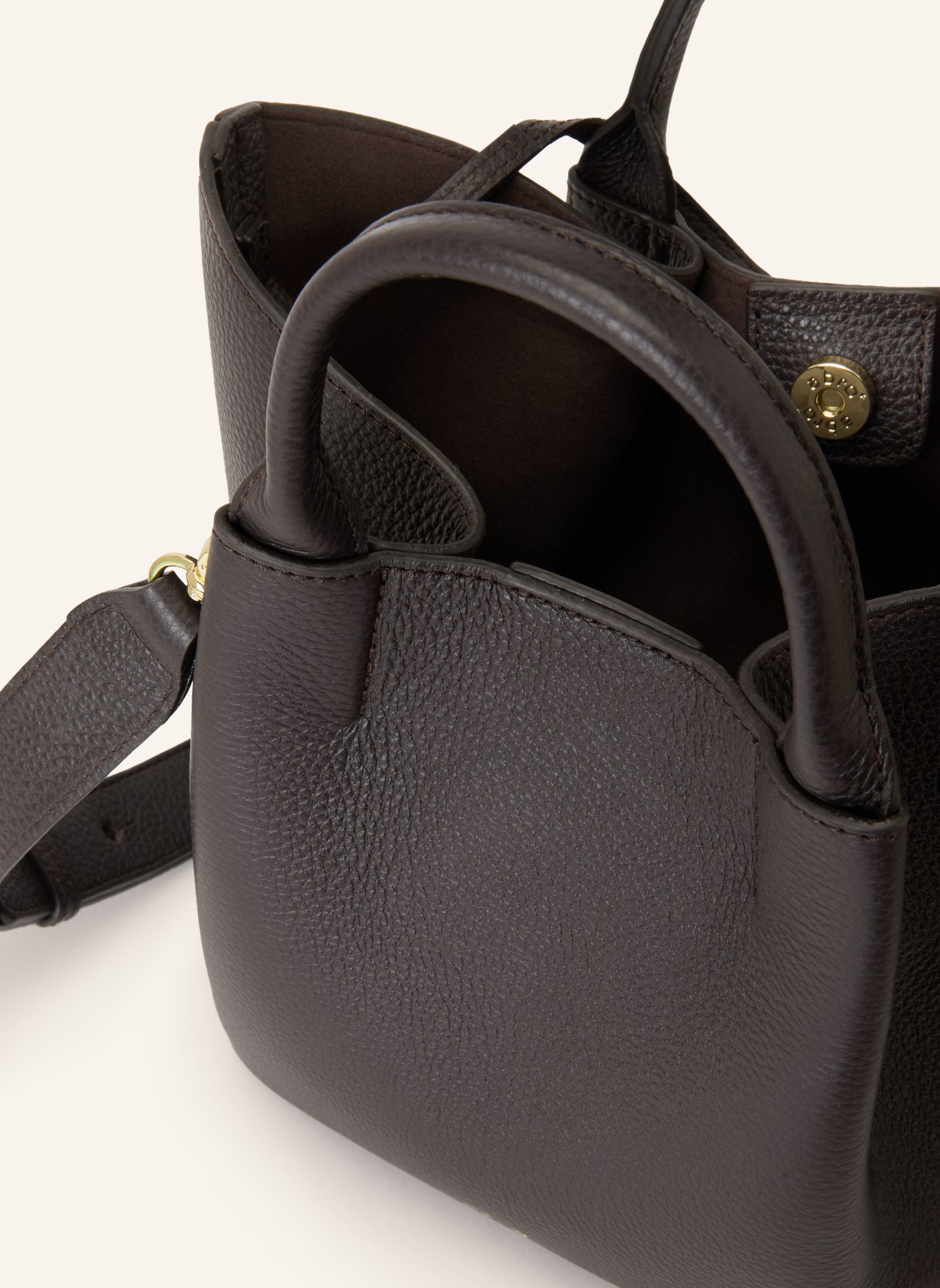 abro Handtas ESSENTIAL SMALL met Pouch: MARRON FONCÉ