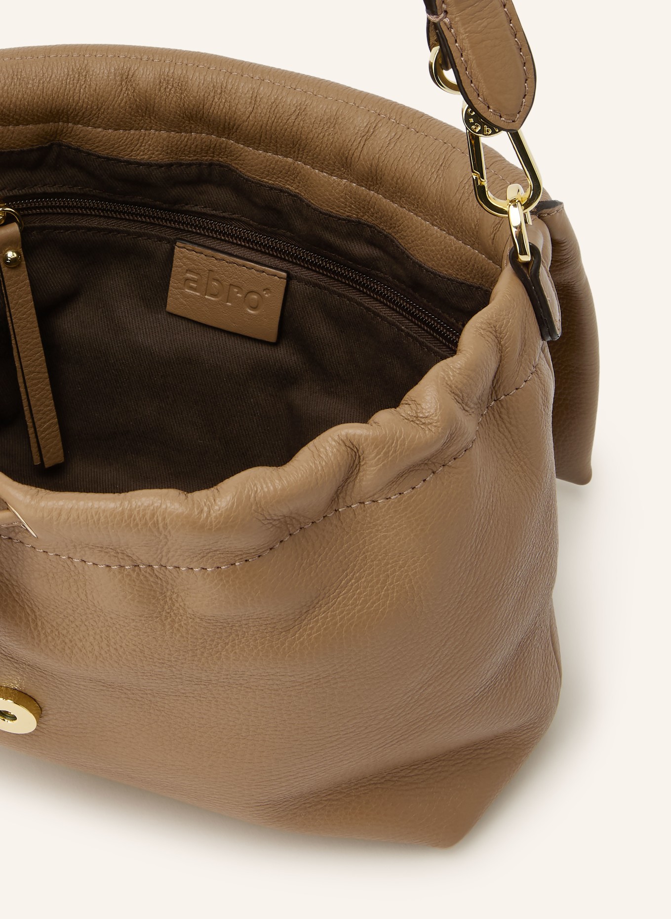 abro TEMI MEDIUM Shoulder bag: CAMEL / GOLD