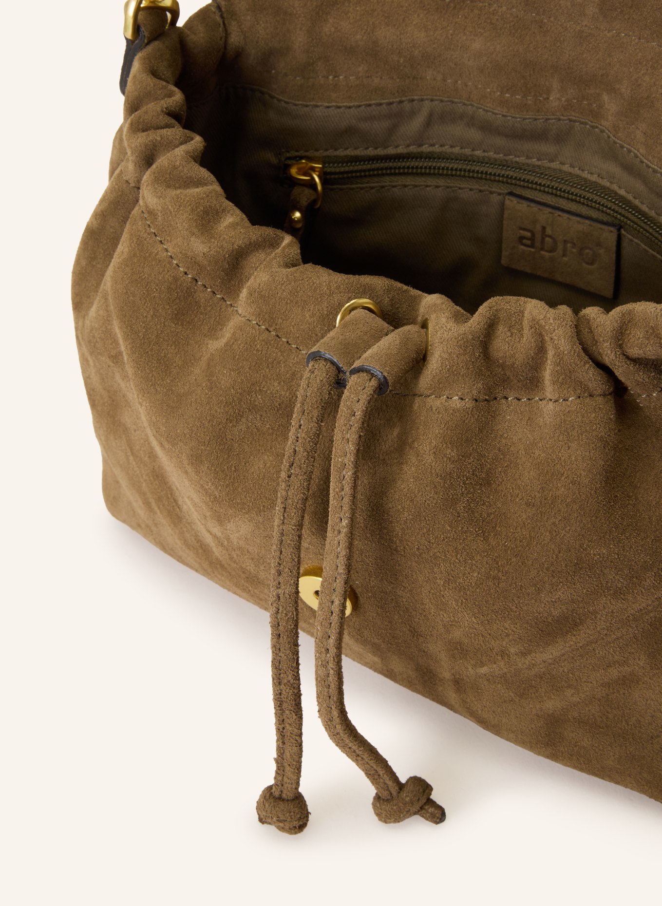 abro Schultertasche TEMI MEDIUM: BRAUN / GOLD