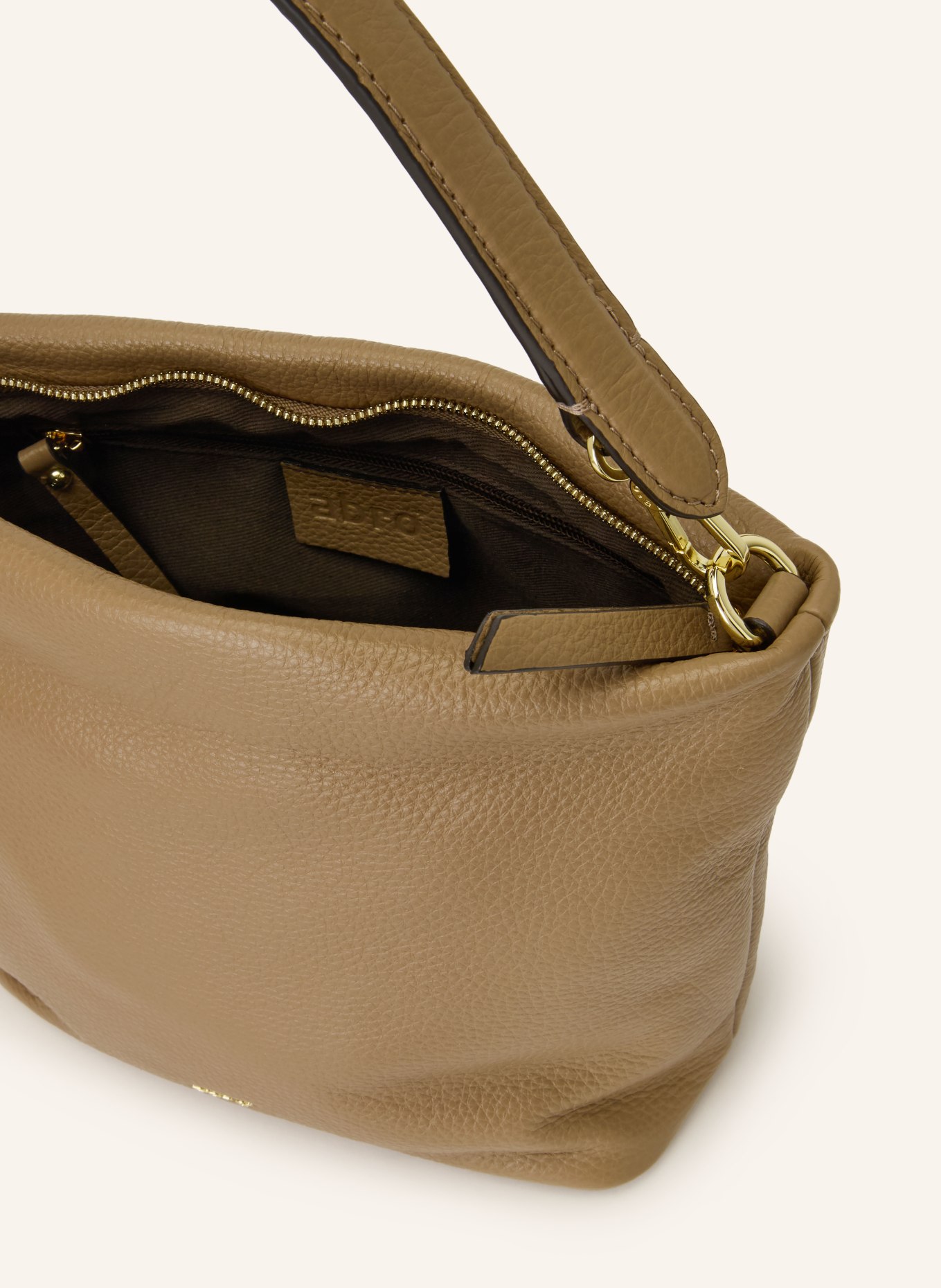 abro Beuteltasche EBONY SMALL: HELLBRAUN / GOLD