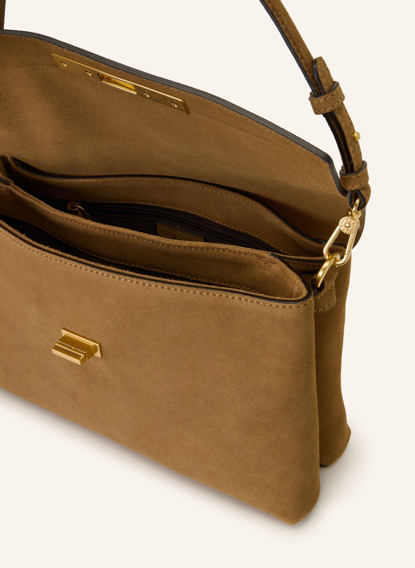 abro Schultertasche TWIST: HELLBRAUN / GOLD