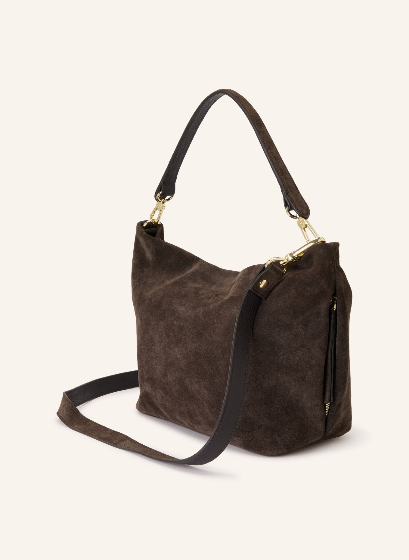 abro Geantă de umăr EBONY LARGE: MARO ÎNCHIS / AUR