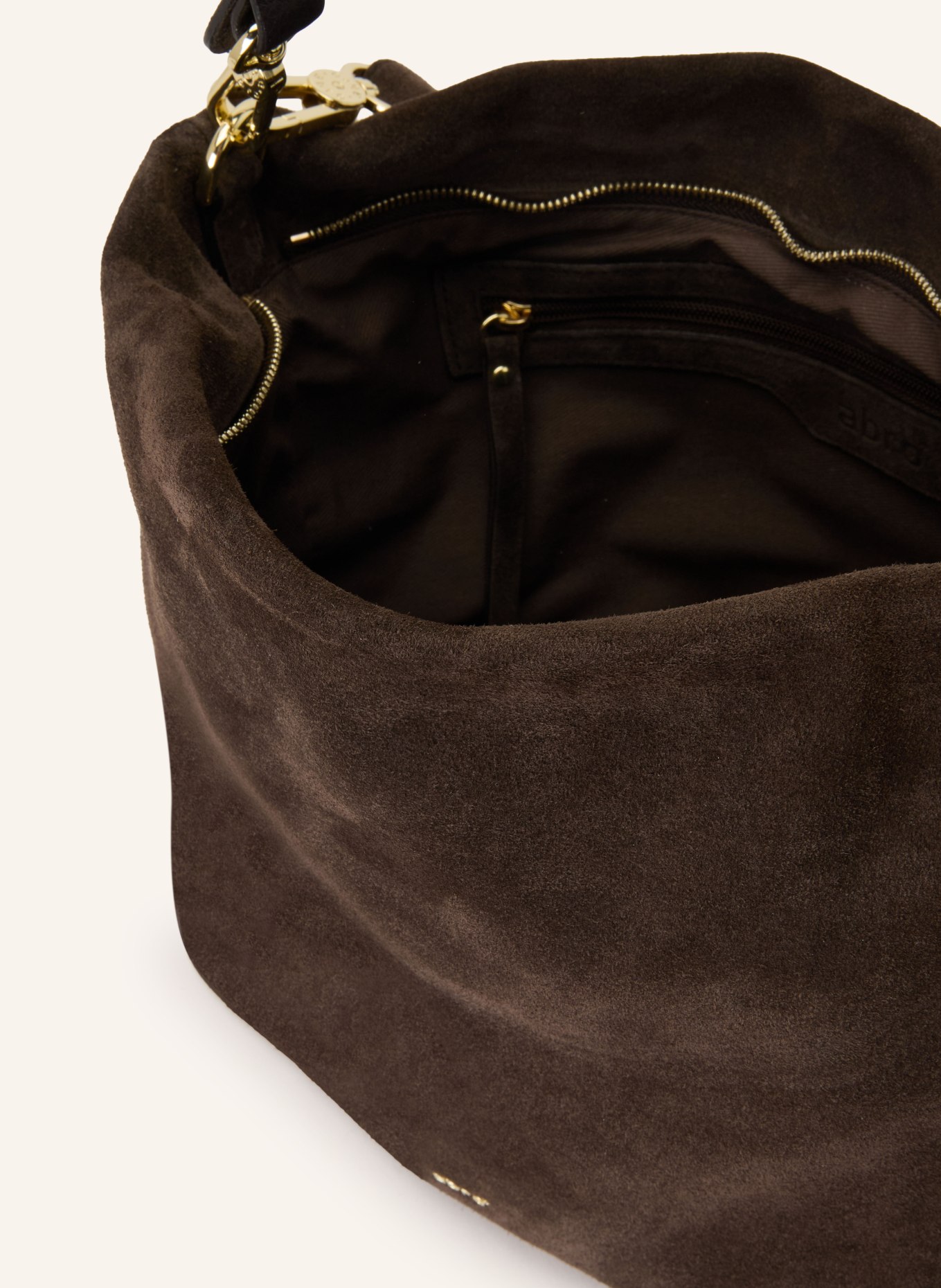 abro Geantă de umăr EBONY LARGE: MARO ÎNCHIS / AUR