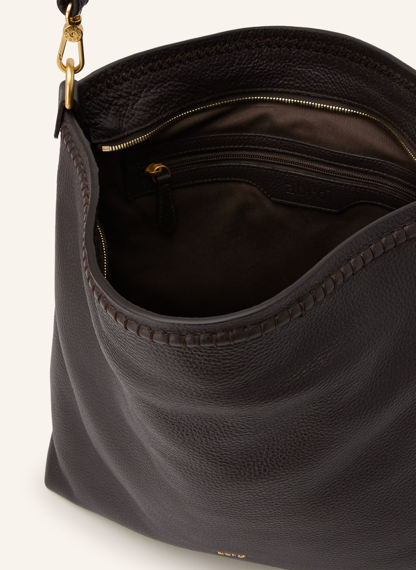 abro Beuteltasche SIGNATURE: DUNKELBRAUN / GOLD
