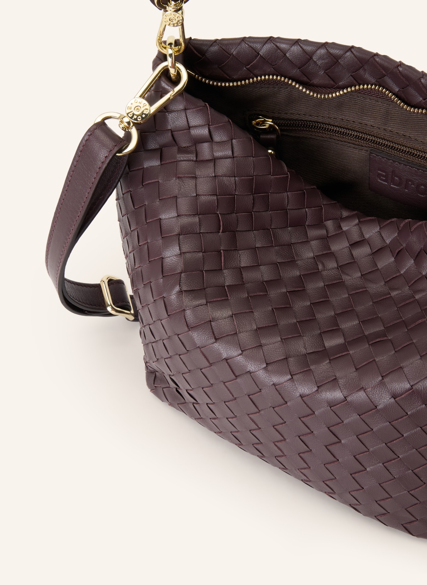 abro Geantă tip sac EBONY SMALL: MARO ÎNCHIS