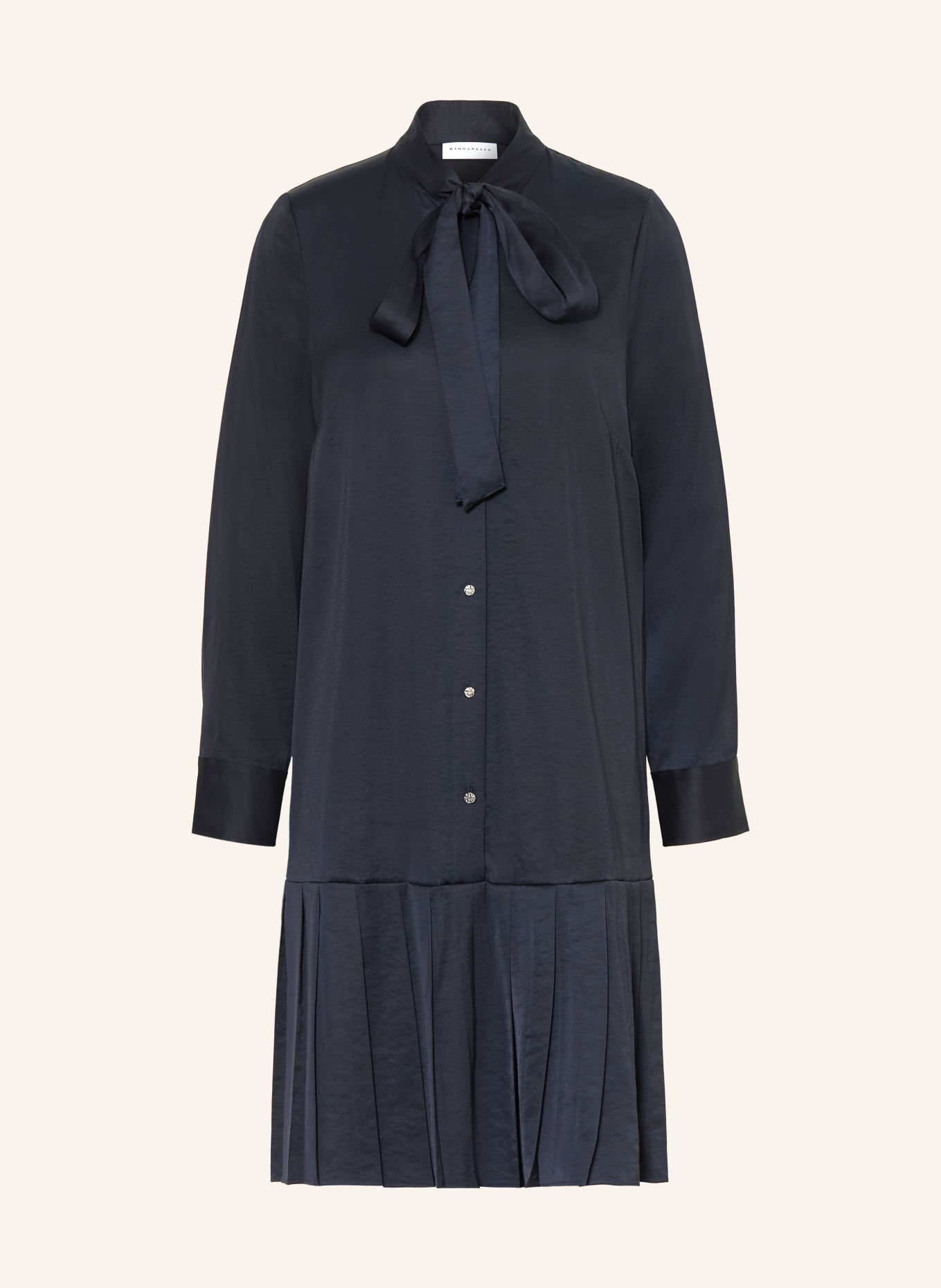 RINO & PELLE Schluppenkleid ROELIEN mit Plissees: DUNKELBLAU